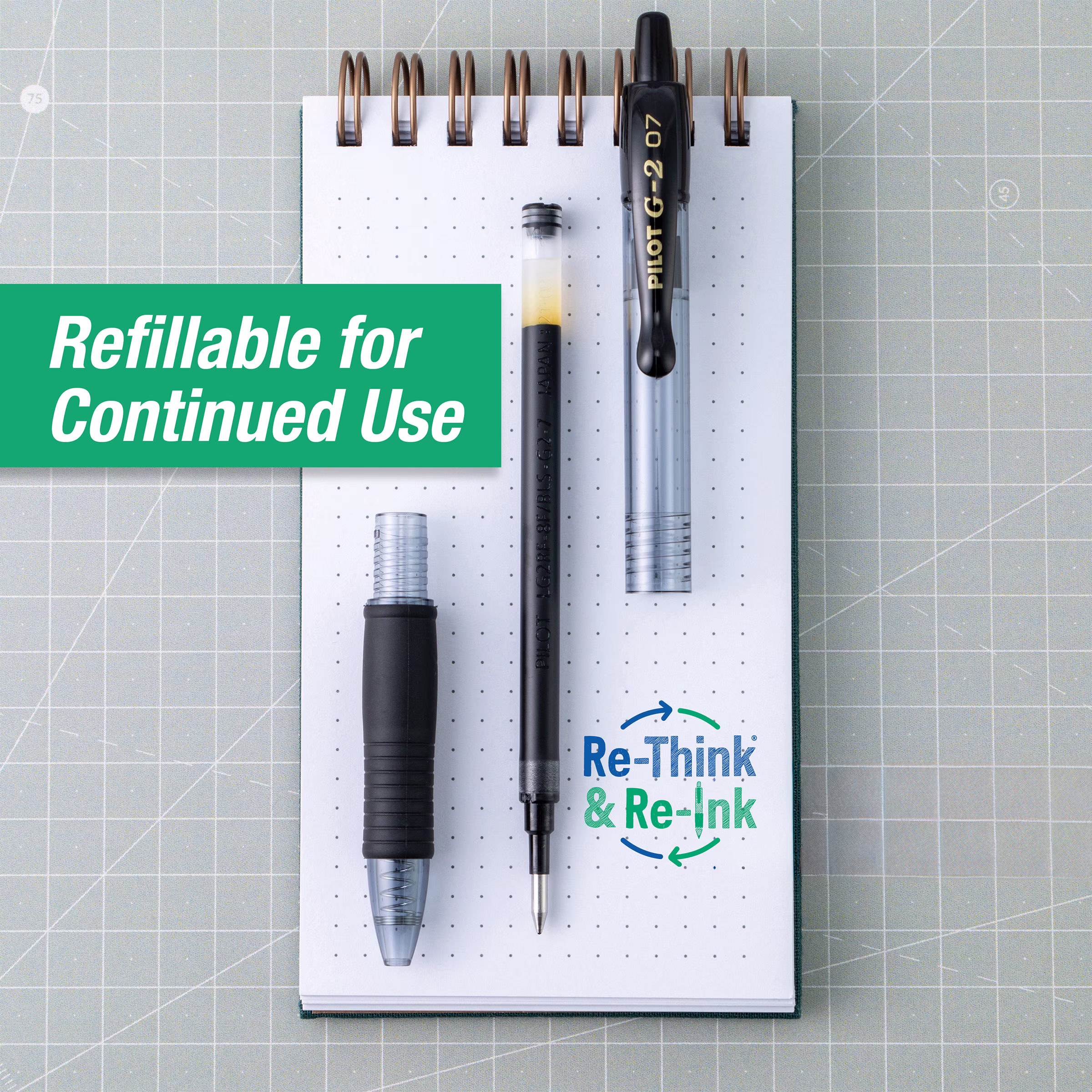 Pilot G2 Retractable Gel Ink Pens, Fine Point, Black, 2 Pack,