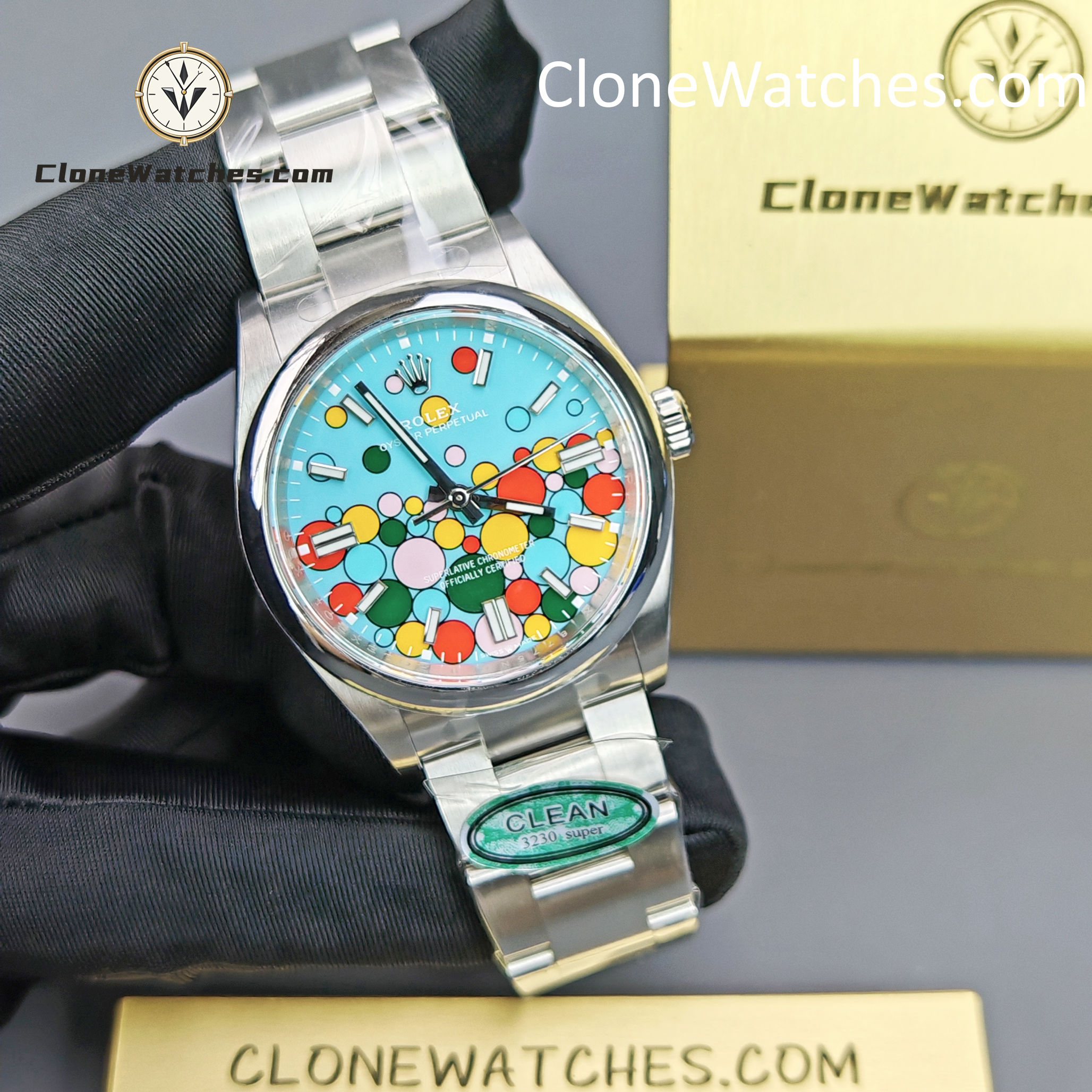 Rolex Super Clone Watches 1:1 Oyster Perpetual Celebration Dial 36mm m126000-0009 3230 Movement