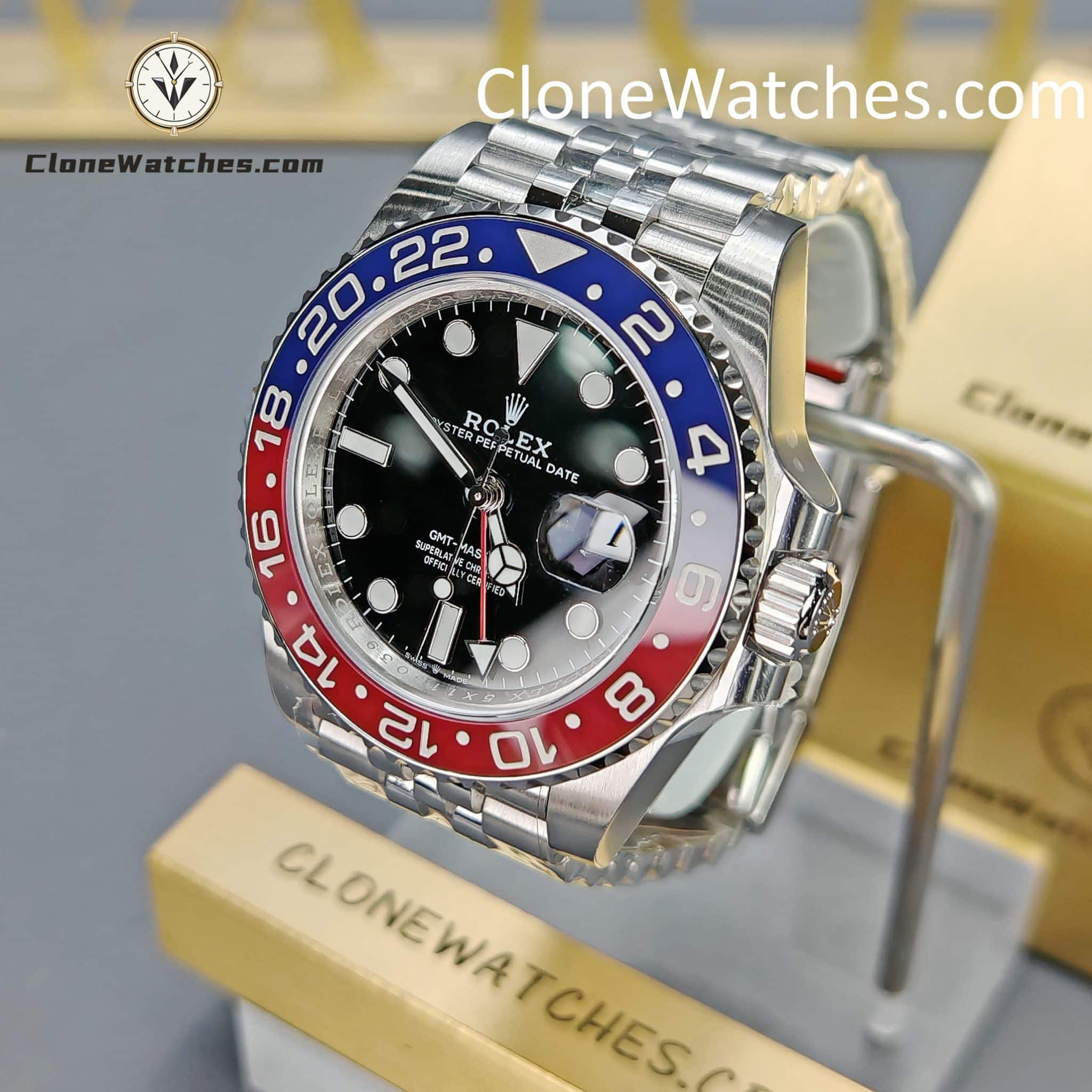 Rolex Super Clone Watches 1:1 Pepsi GMT Master II M126710blro Jubilee 3285 Movement