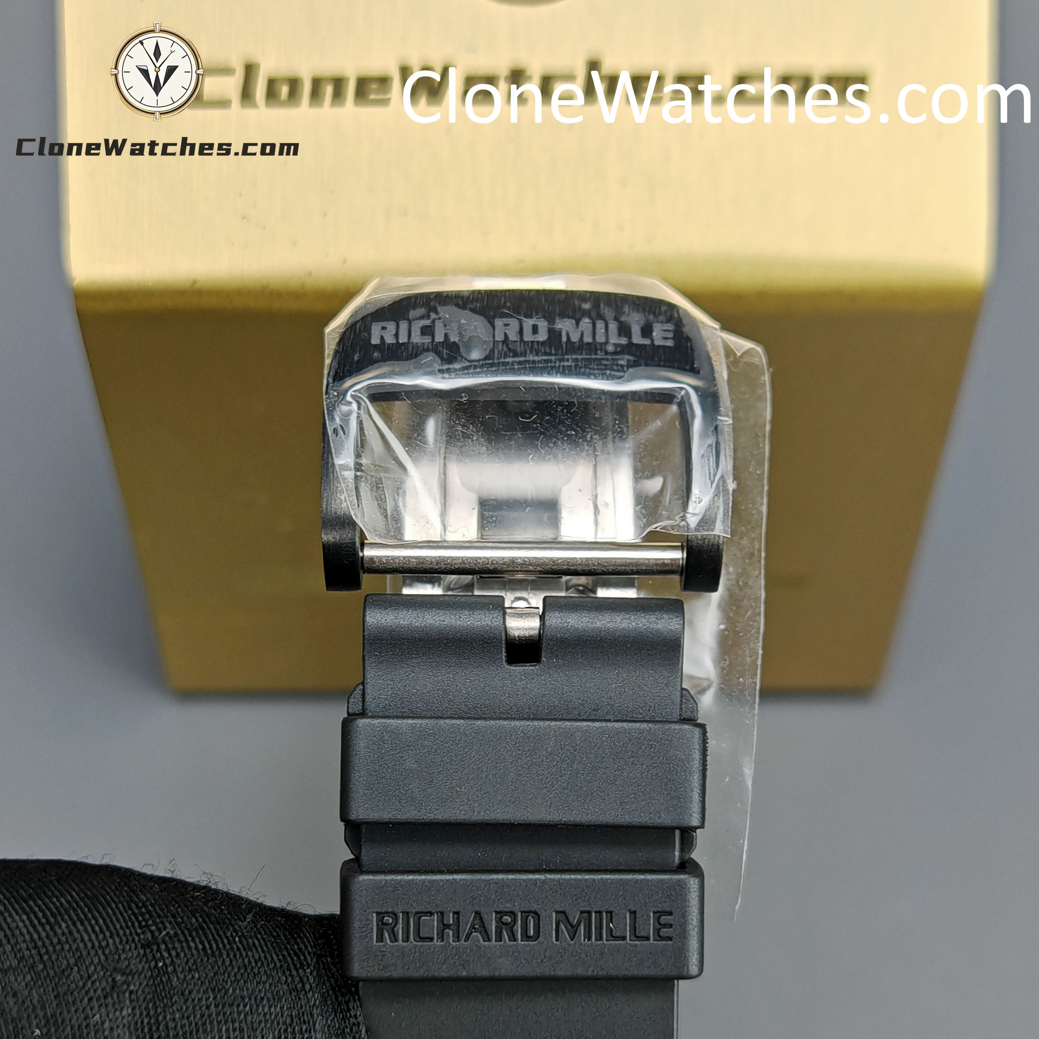 Richard Mille Super Clone Watches 1:1 RM 035 NTPT Carbon Fiber Black Rubber Strap