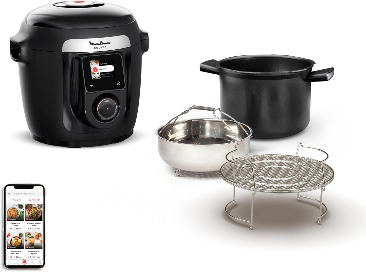 Multicuiseur 10 modes cuisson sous pression guidage étapes