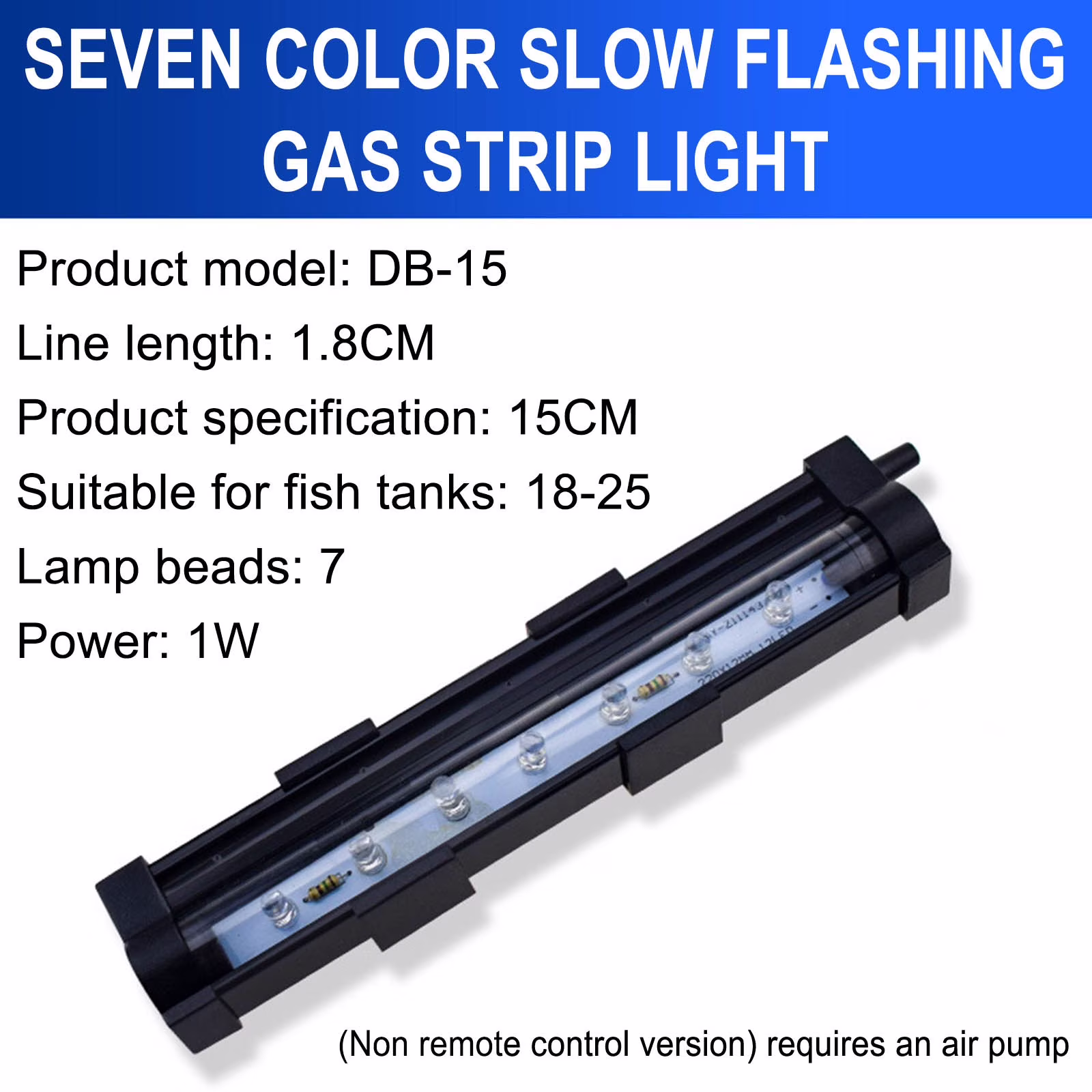 LED Aquarium Light | IP68 Submersible Fish Tank Lamp | Colorful LED Lighting for Turtle Tank & Shrimp Tank | Energy Efficient LED Beads | Includes Power Adapter