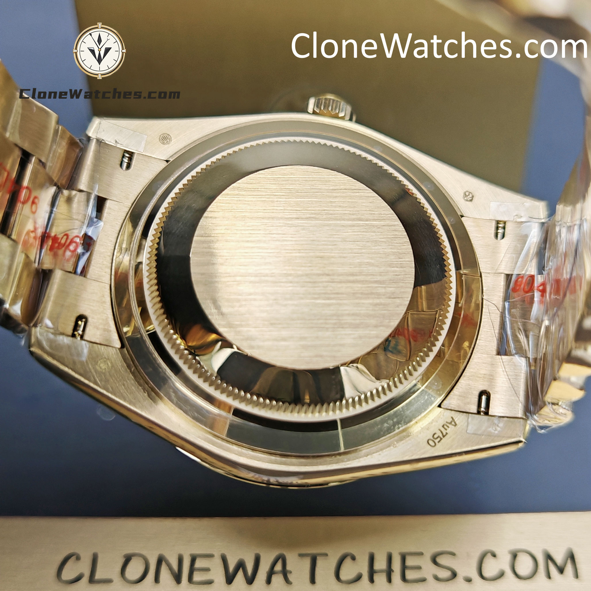 Rolex Super Clone Watches 1:1 Day Date 18K Gold Diamond Dial 40mm m228238-0005 3255 Movement