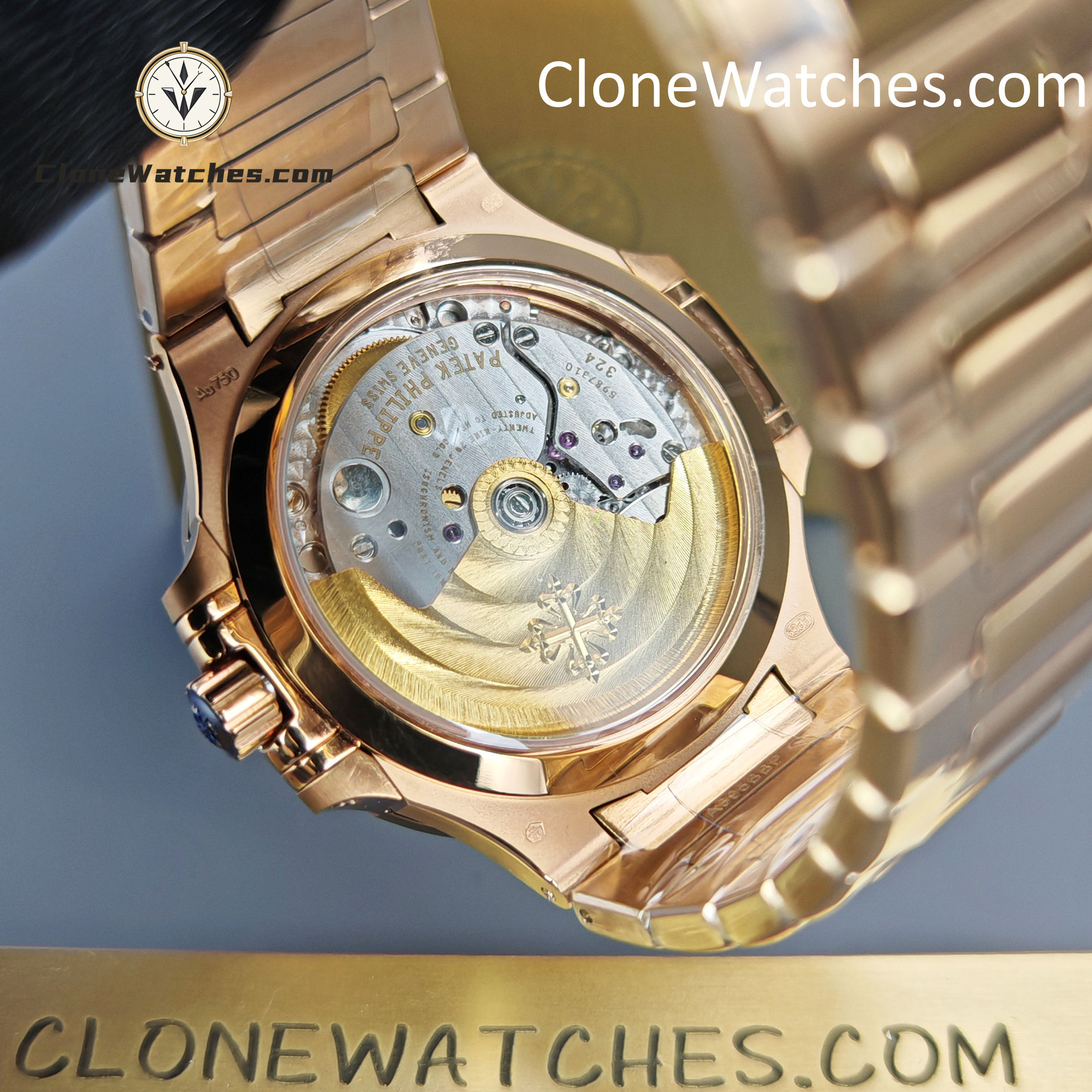 Patek Philippe Super Clone Watches 1:1 Nautilus Rose Gold 7118/1300R-001 35.2 mm