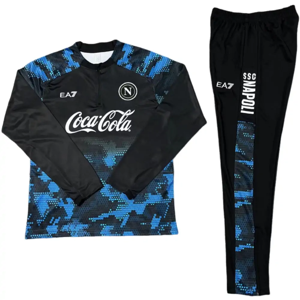 Napoli black training kit for kids 2024-25 season