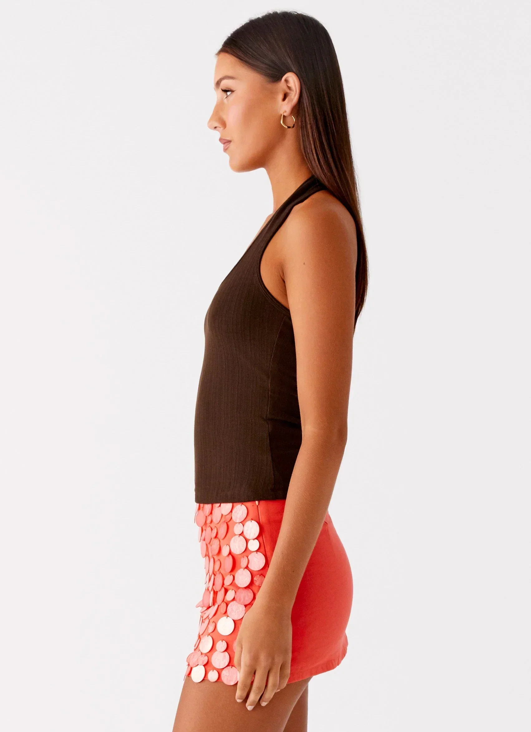 Nera Halter Top - Chocolate