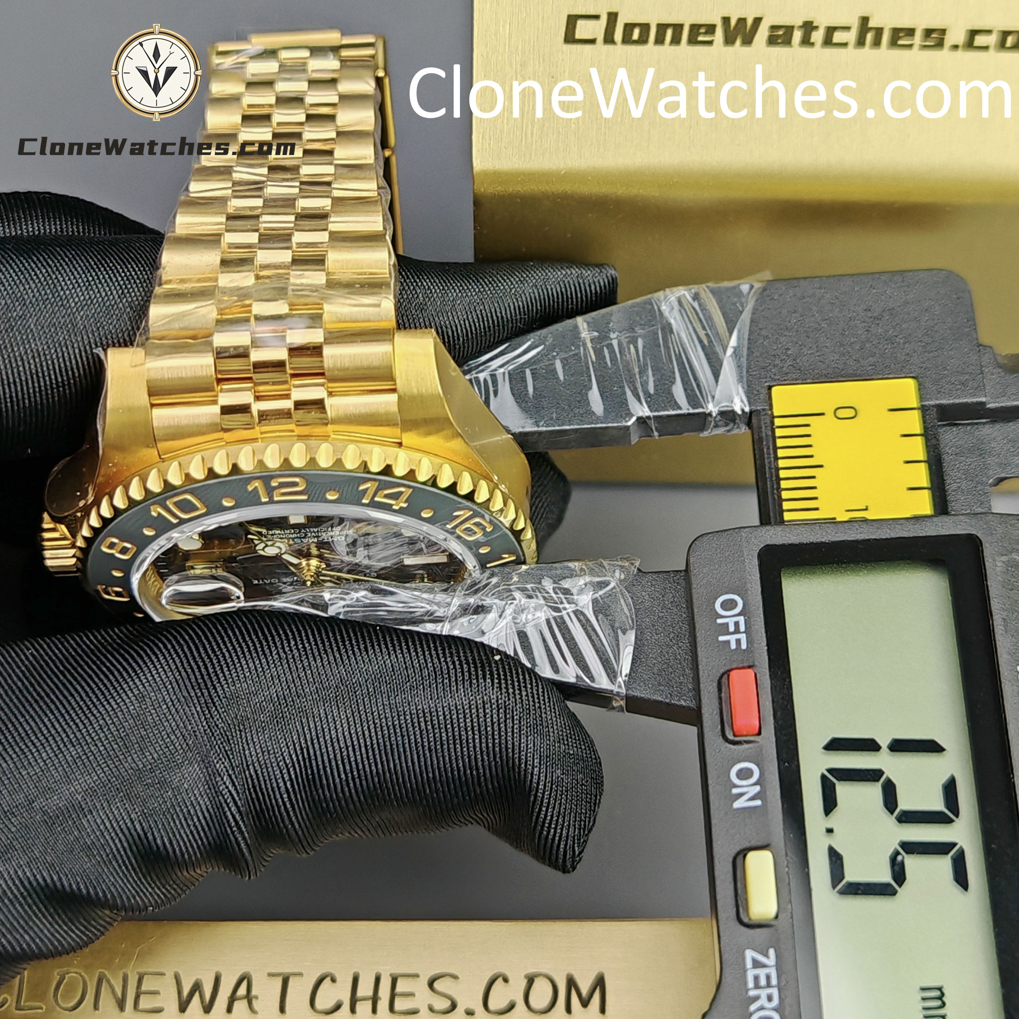 Rolex Super Clone Watches 1:1 GMT Master II 18k Gold 126718GRNR-0002 Jubilee 3285 Movement