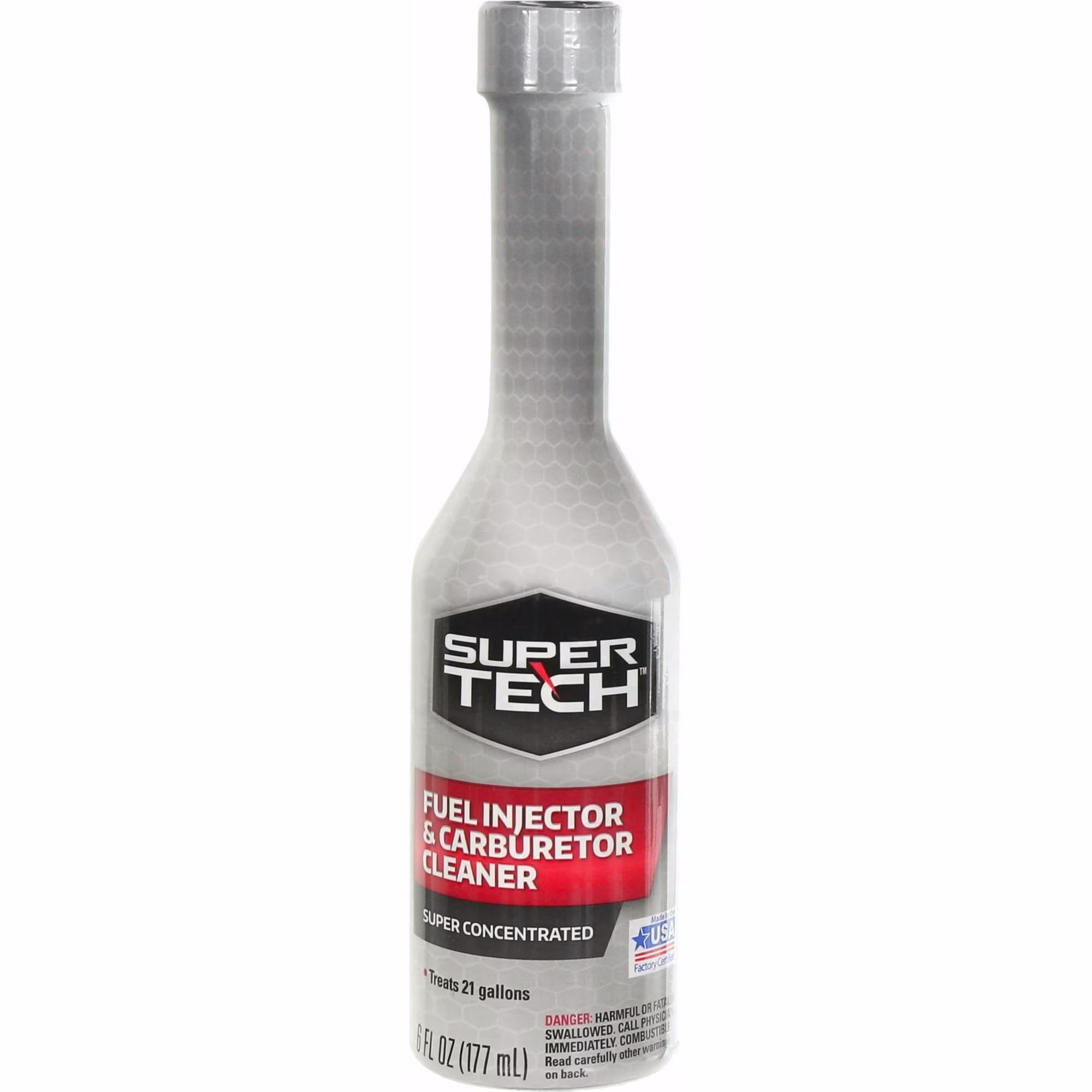 Super Tech Super Concentrated Fuel Injector and Carburetor Cleaner, 6 fl Oz, 1 Count