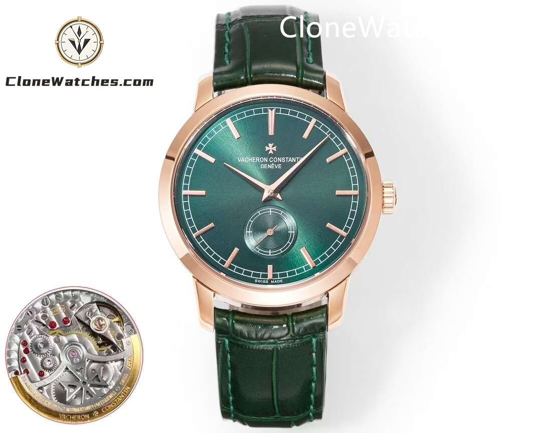 Vacheron Constantin Super Clone Watches 1:1 Traditionnelle Rose Gold 82172/000R-H008 Green Dial