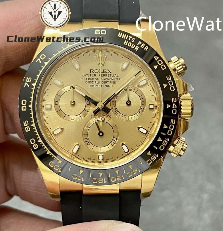 Rolex Super Clone Watches 1:1 Daytona Gold Dial M116518ln – 0042 4130 Movement