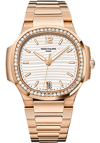 Patek Philippe Ladies Nautilus 7118 35.2MM Silvery Opaline Diamond Dial