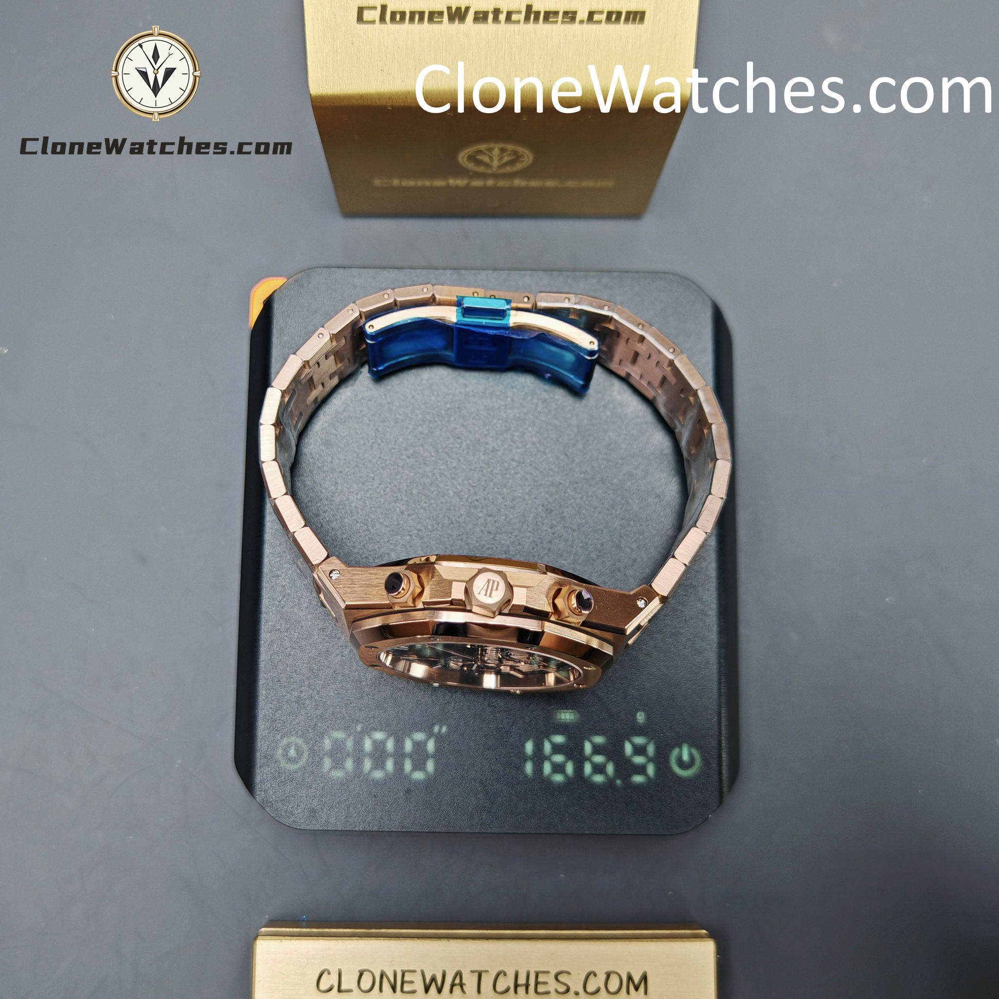 Audemars Piguet Super Clone Watches 1:1 Royal Oak Rose Gold 26240 Black Dial