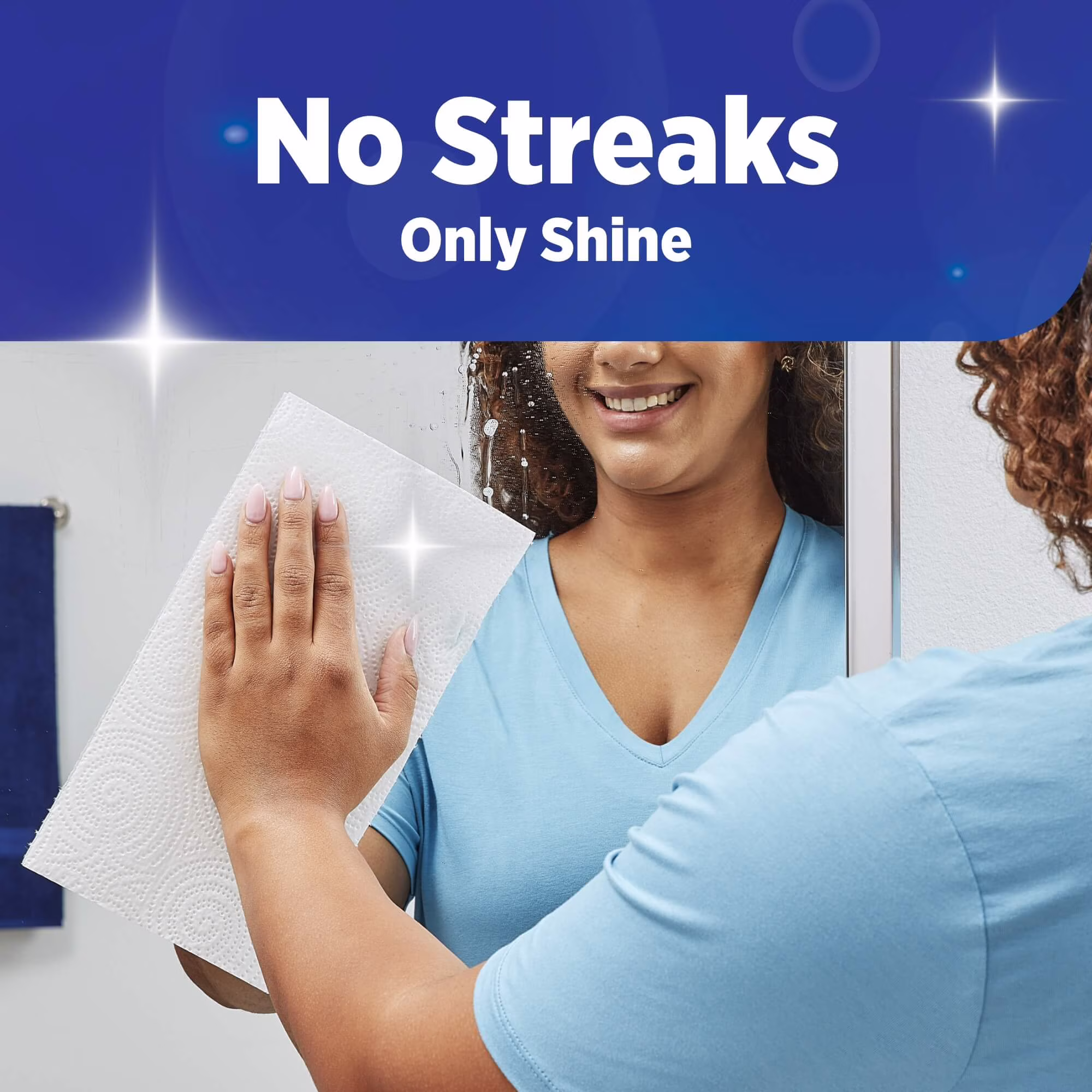 Sparkle Tear-A-Square Paper Towels, 2 Double Rolls, 110 Sheets per Roll