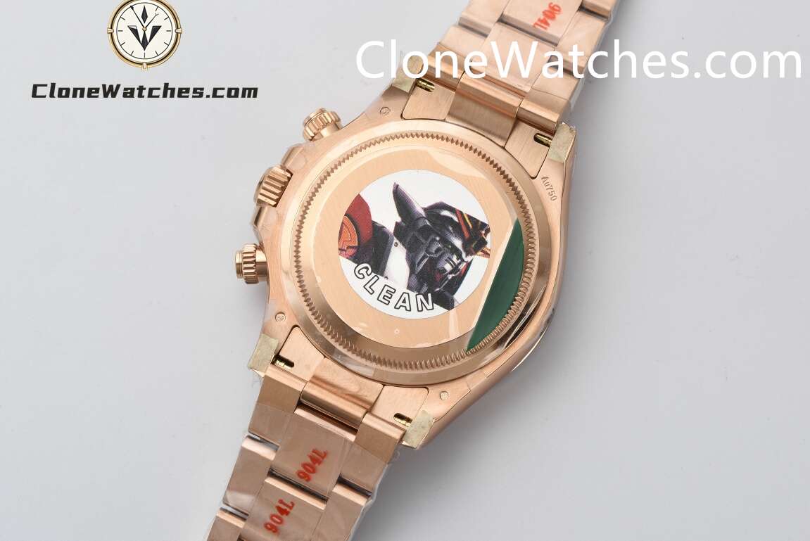 Rolex Super Clone Watches 1:1 Daytona Black Diamond Dial Rose Gold 126505G 4131 Movement