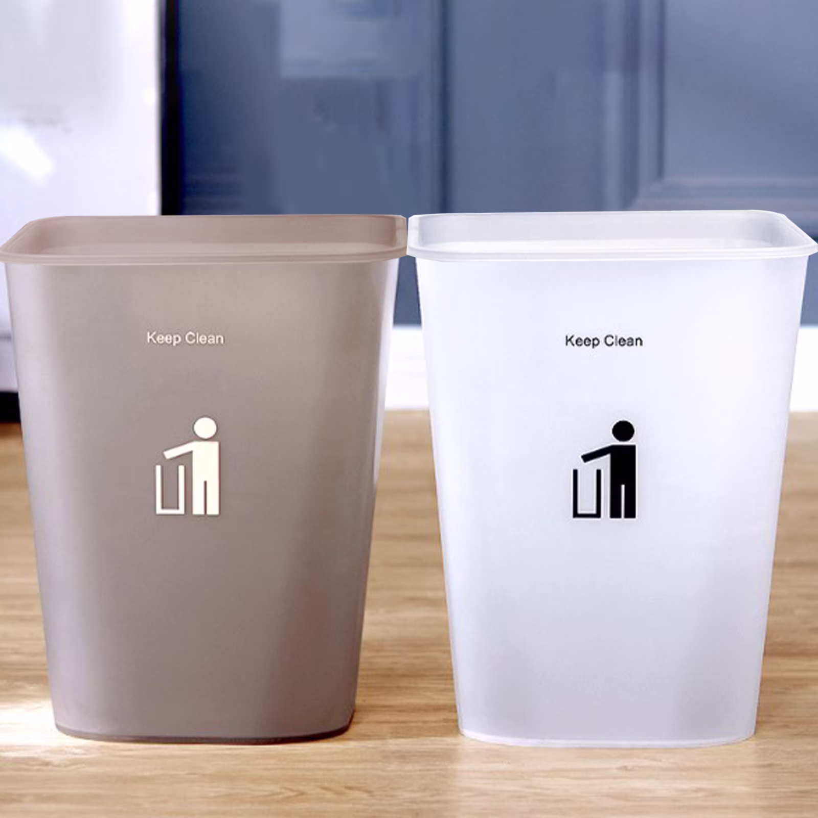 Kitchen Trash Can, Step-On Garbage Can with Lid, Tall Kitchen & Bathroom Trash Can, Small Office Waste Bin, White - Xuniizn