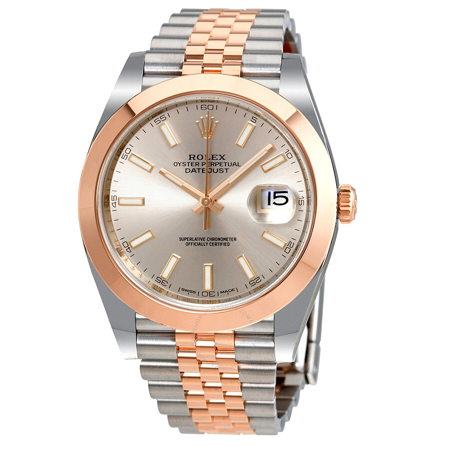 Rolex Datejust 41 Sundust Dial Steel and 18K Everose Gold Automatic Men s Watch 126301SNSJ（Lifetime free warranty+90-days replacement service & Refund!.）