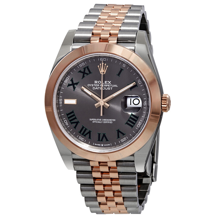 Rolex Datejust 41 Grey Dial Men s Steel and 18K Everose Gold Jubilee Watch 126301GYRJ（Lifetime free warranty+90-days replacement service & Refund!.）