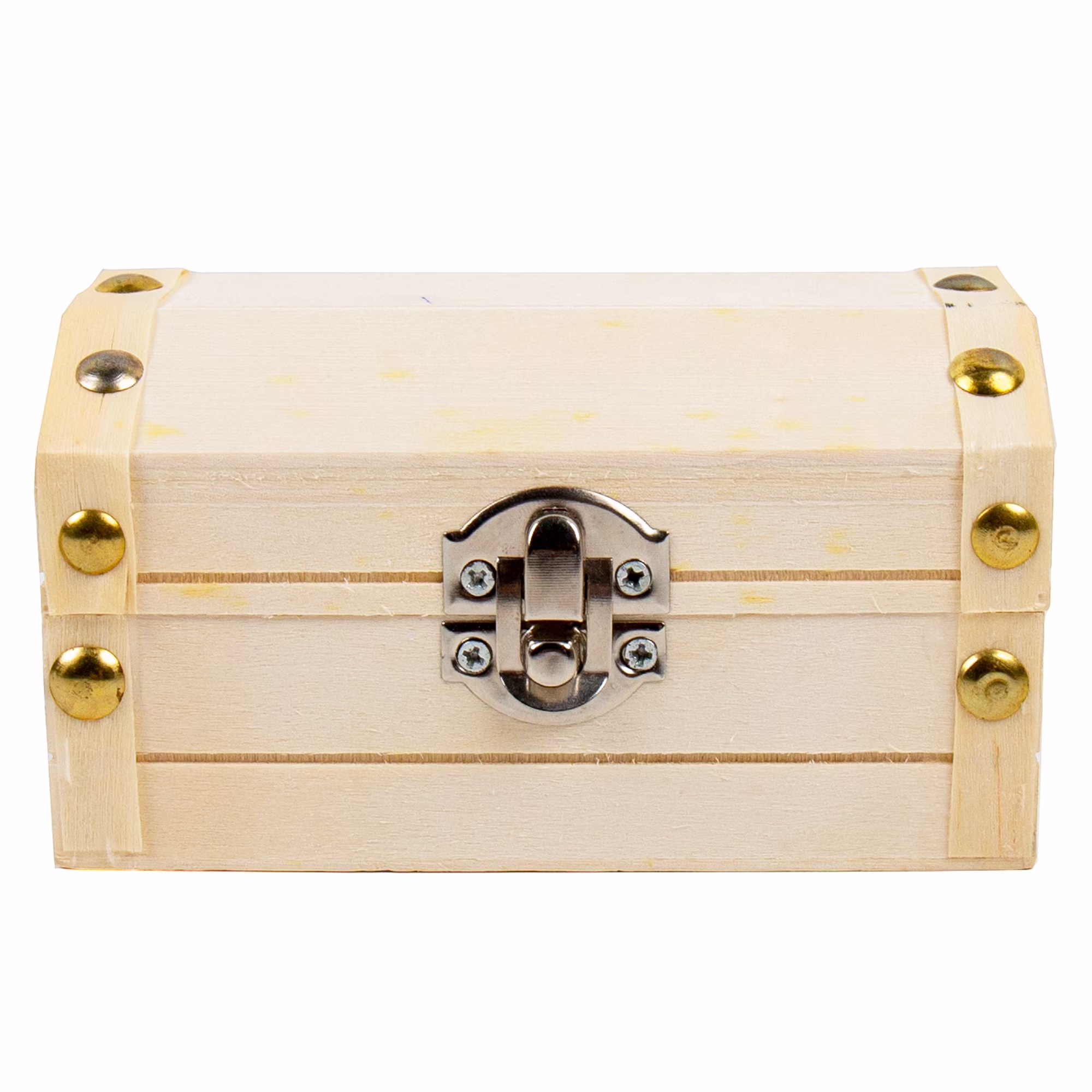 (2 pack) Hello Hobby Wooden Treasure Chest, 4.8 in x 3 in x 2.5 in, Ages 6+