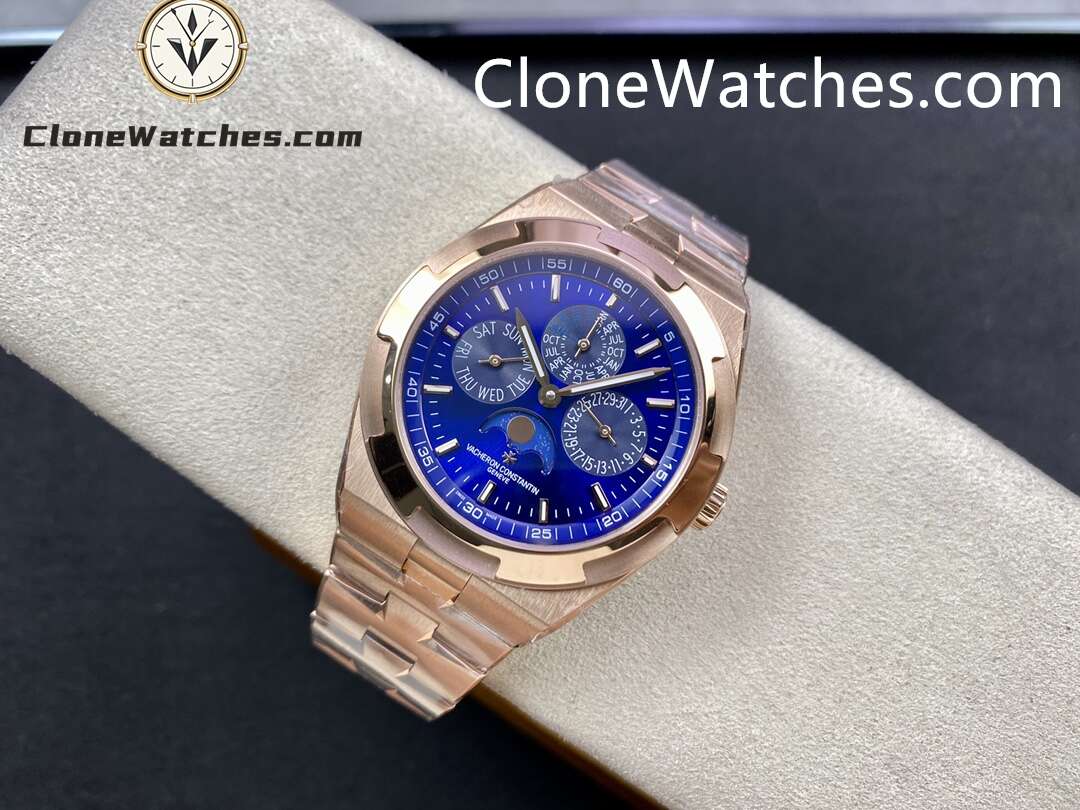 Vacheron Constantin Super Clone Watches 1:1 Overseas perpetual calendar Rose Gold 4300V/220R-B509