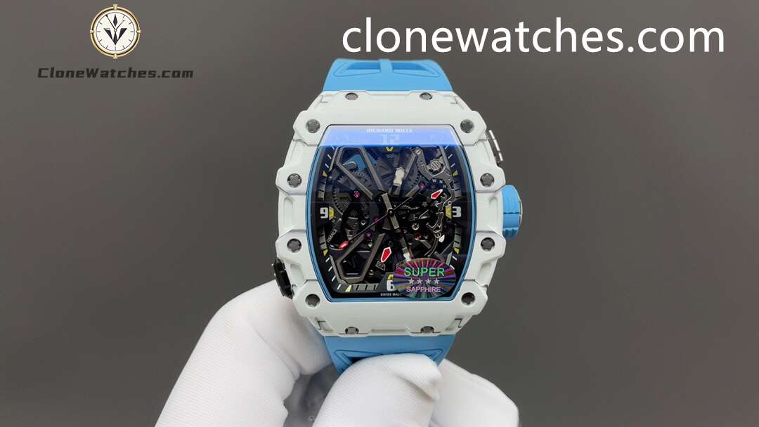 Richard Mille Super Clone Watches 1:1 RM 035 Tourbillon Blue Strap