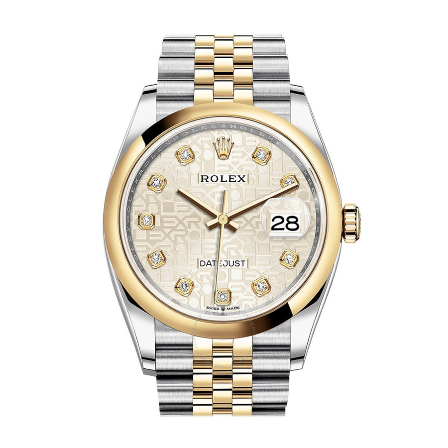 Rolex Datejust 36 Silver Jubilee Dial Automatic Men s Steel and 18k Yellow Gold Jubilee Watch 126203SJDJ（Lifetime free warranty+90-days replacement service & Refund!.）