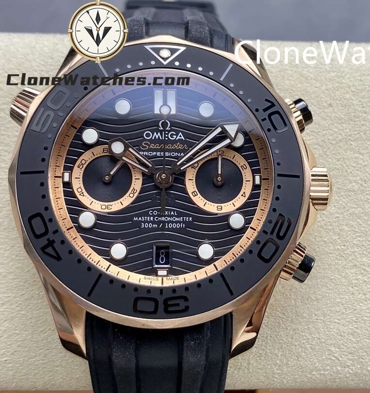 OMEGA Super Clone Watches 1:1 Seamaster Diver 300M Rose Gold 210.62.44.51.01.001 44MM