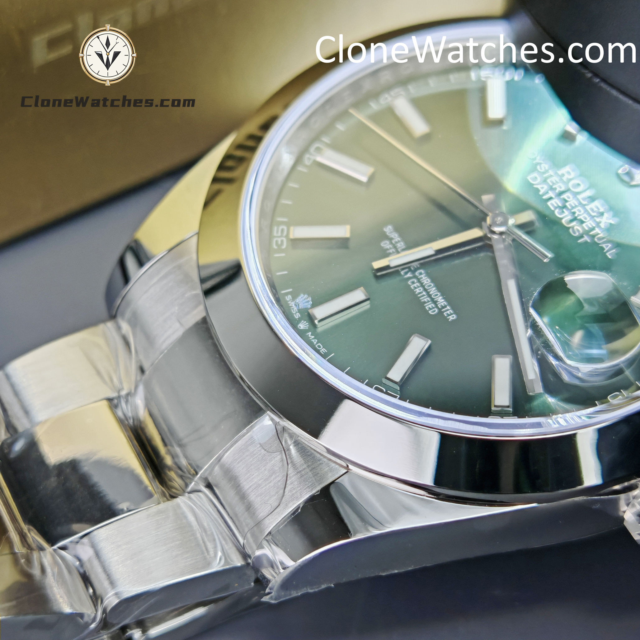 Rolex Super Clone Watches 1:1 DateJust Green Dial M126300 – 0019 41MM Oyster 3235 Movement