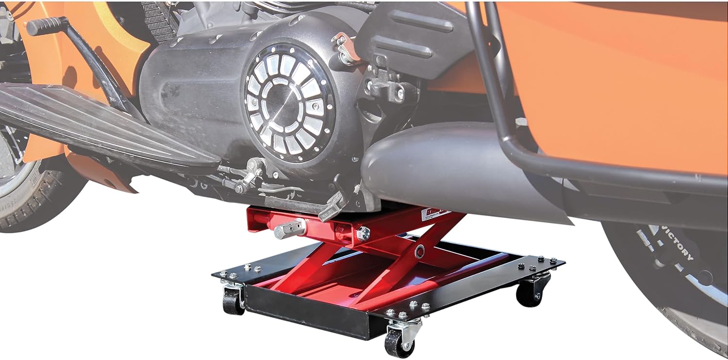 Cric moto large avec chariot capacité 5000 kg