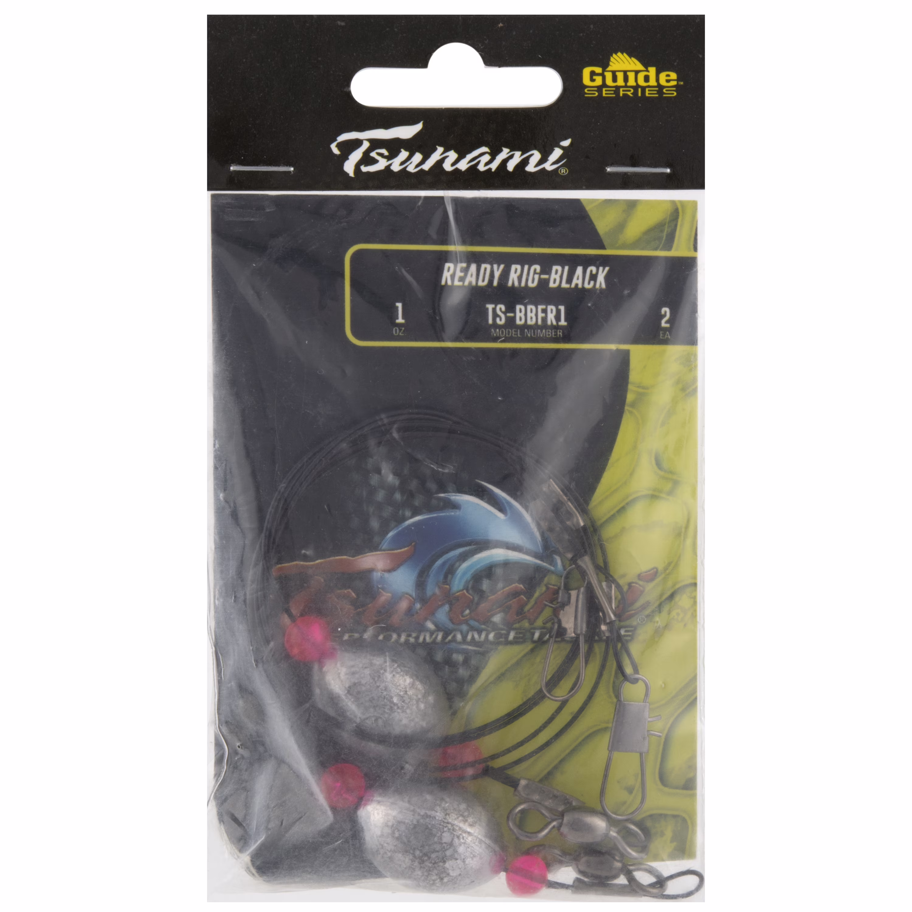 Tsunami Black Wire Egg Sinker Fishing Rig 1 oz. – 2 Pack