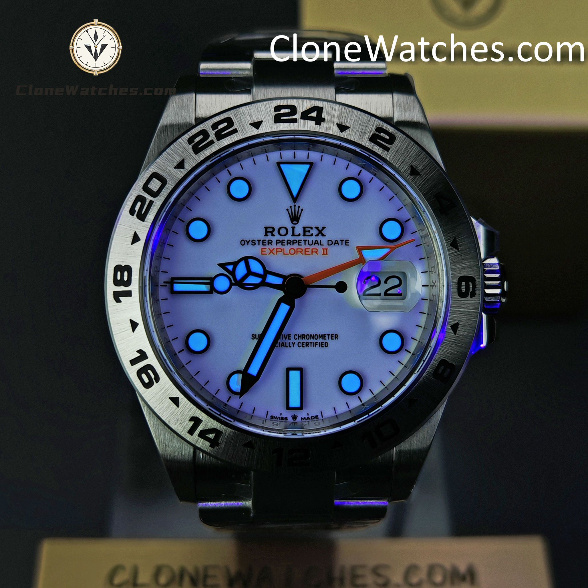Rolex Super Clone Watches 1:1 Oyster Perpetual Explore II M226570 White Dial 3285 Movement