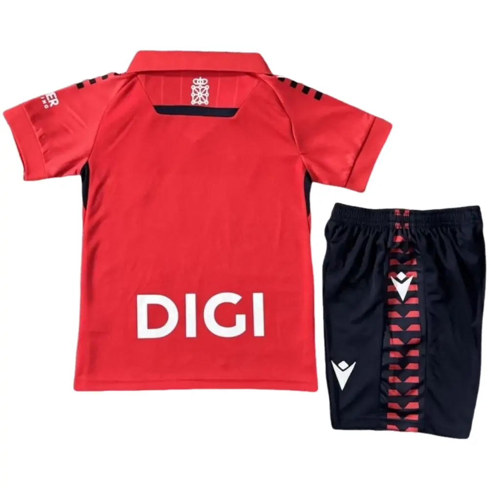 2025-26 Osasuna Home Shirt Jersey - Children's suit Fans Edition