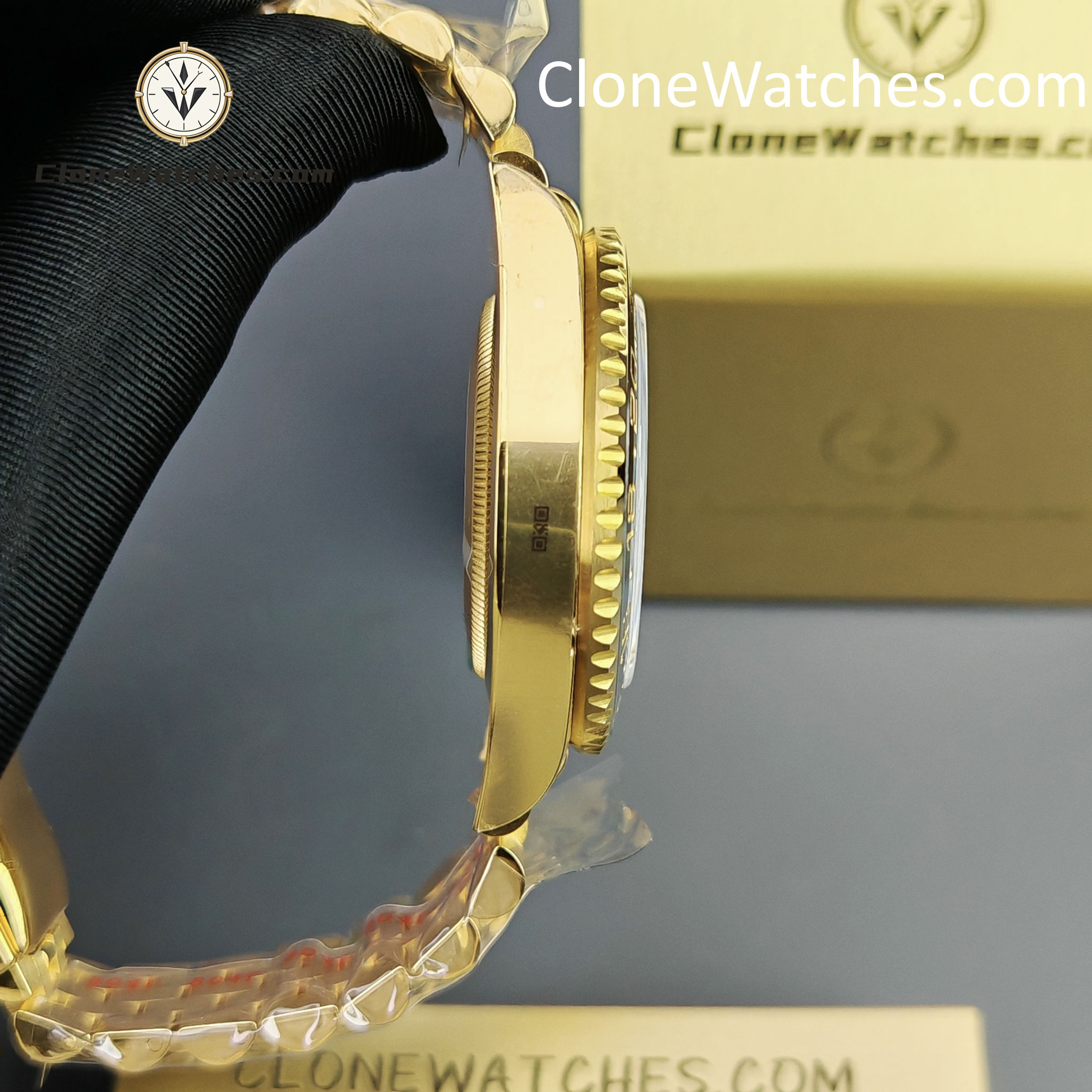 Rolex Super Clone Watches 1:1 GMT Master II 18k Gold 126718GRNR-0002 Jubilee 3285 Movement