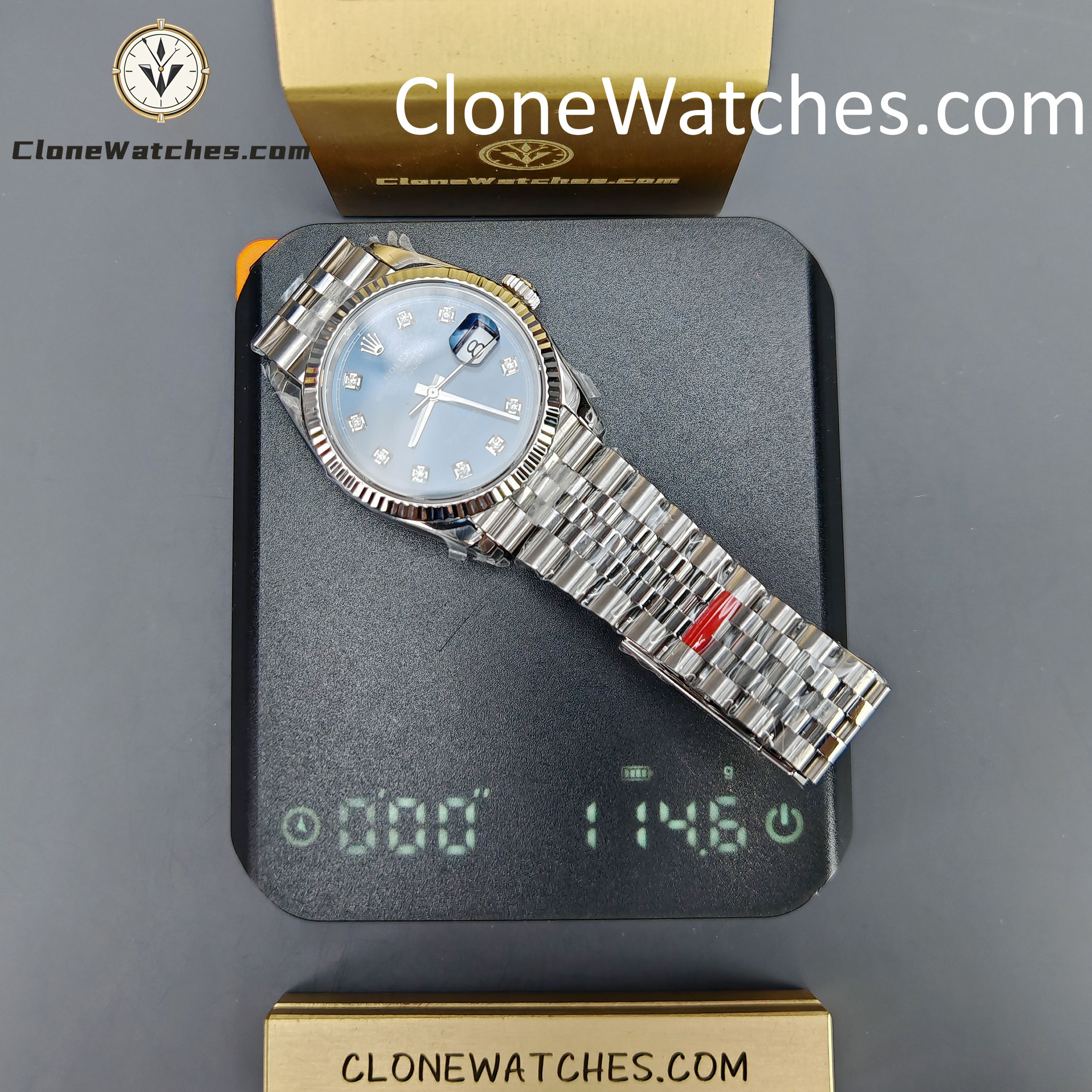 Rolex Super Clone Watches 1:1 DateJust Blue Diamond Dial Jubilee 36MM M126234 – 0037 3235 Movement