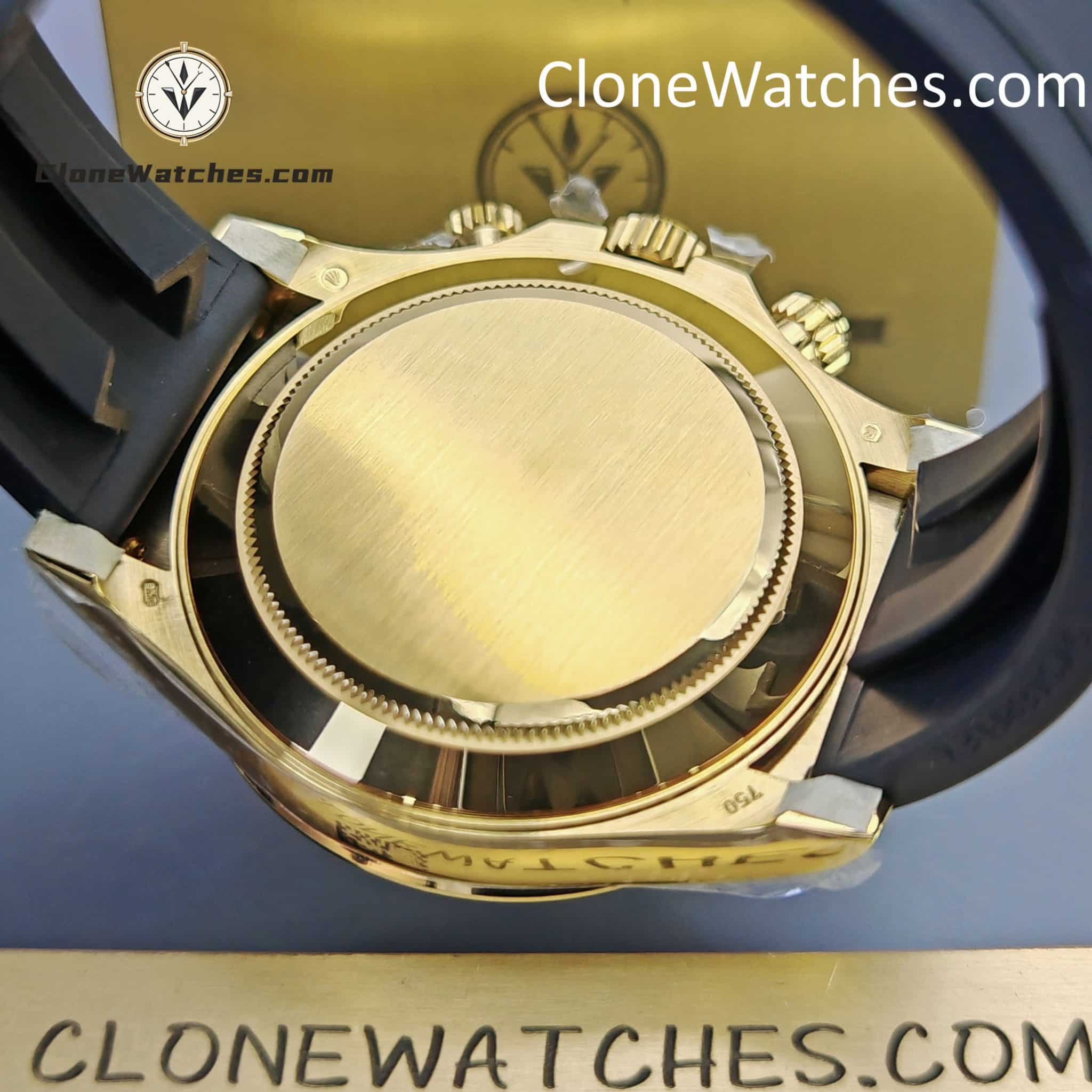 Rolex Super Clone Watches 1:1 Daytona 18K Gold 116588TBR Eye of the Tiger Diamonds Dial 4130 Movement