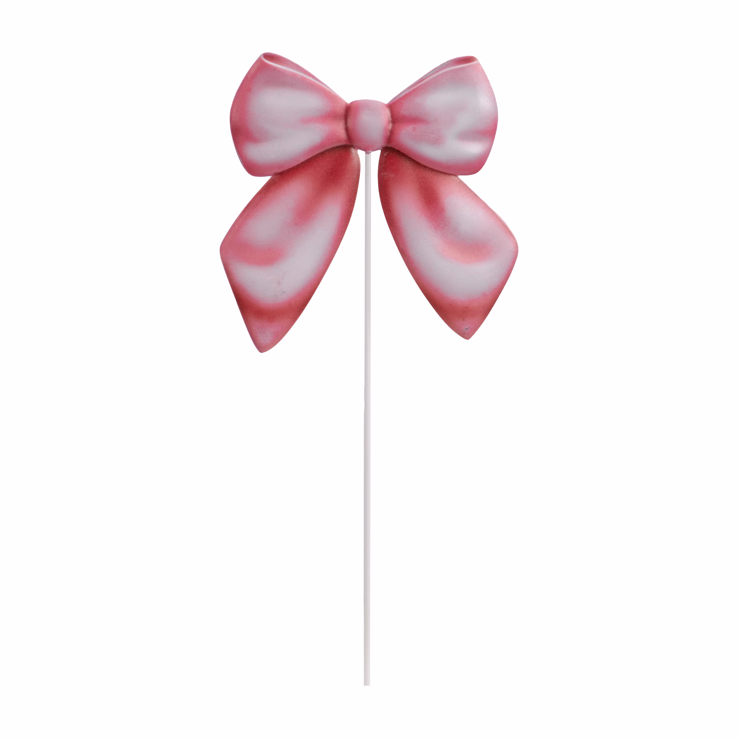 Mainstays Pink Weather-Resistant Metal Bow Garden Stake, 1 Piece
