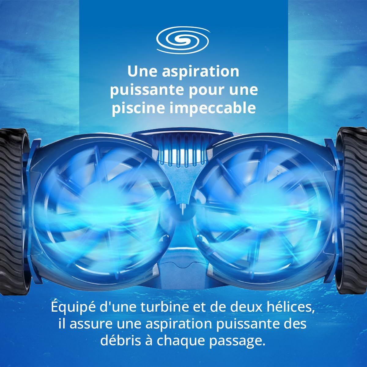 Robot piscine hydraulique MX8 fond parois aspiration mécanique piscines 12 x 6 m
