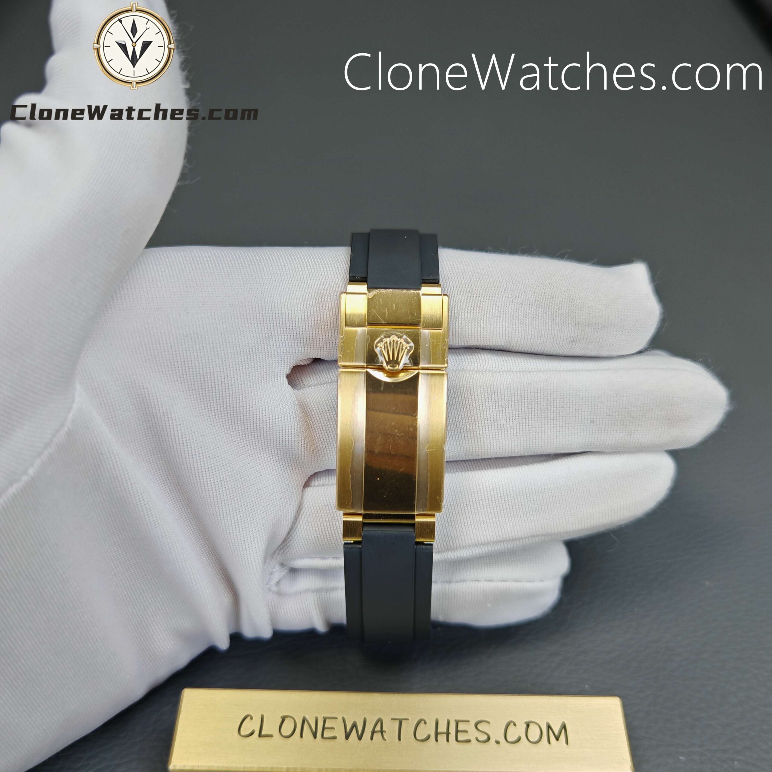 Rolex Super Clone Watches 1:1 Daytona 18K Gold Black Diamond Dial m116518ln-0078 4130 Movement