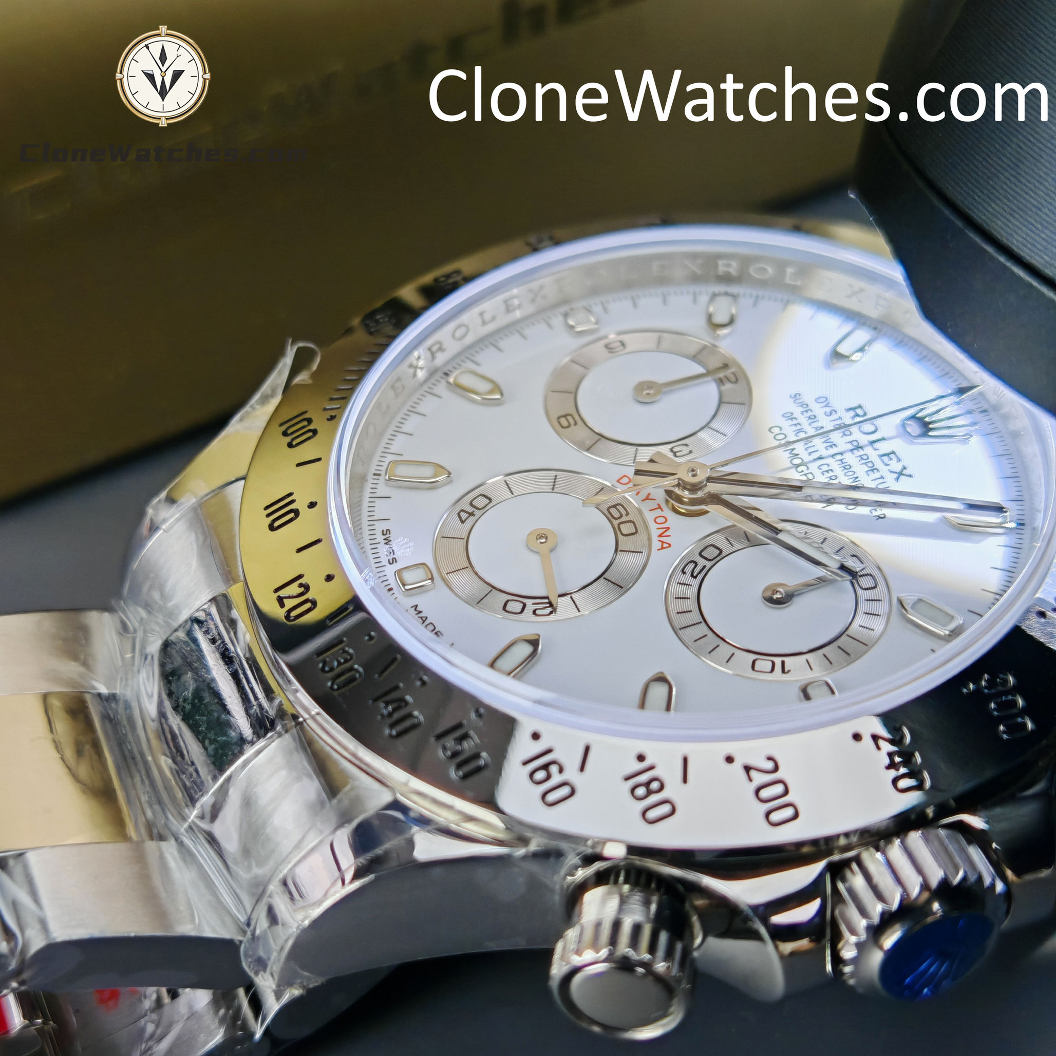 Rolex Super Clone Watches 1:1 Daytona White Dial M116520-78590 4130 Movement
