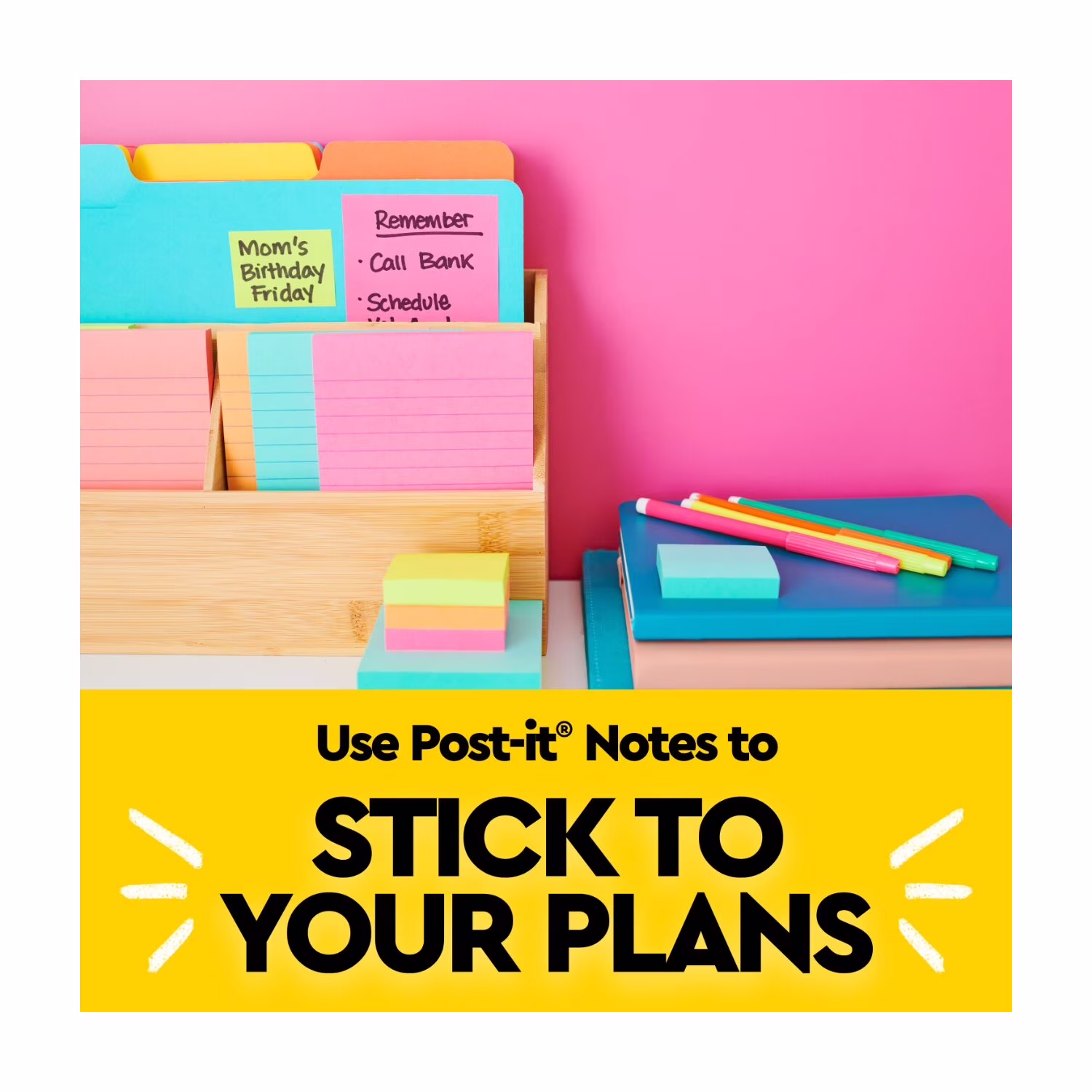 Post-it Notes, 1 3/8 in x 1 7/8 in, Poptimistic, 4 Pads