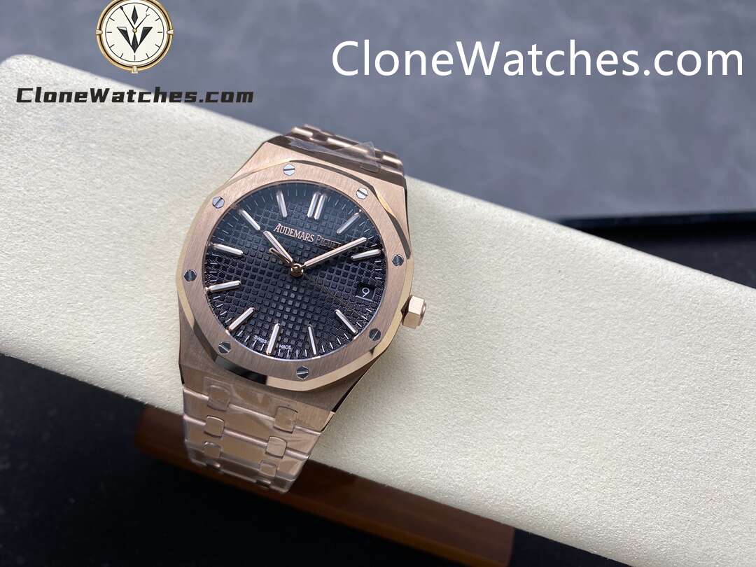 Audemars Piguet Super Clone Watches 1:1 Royal Oak 15510 Rose Gold Black Dial 41MM