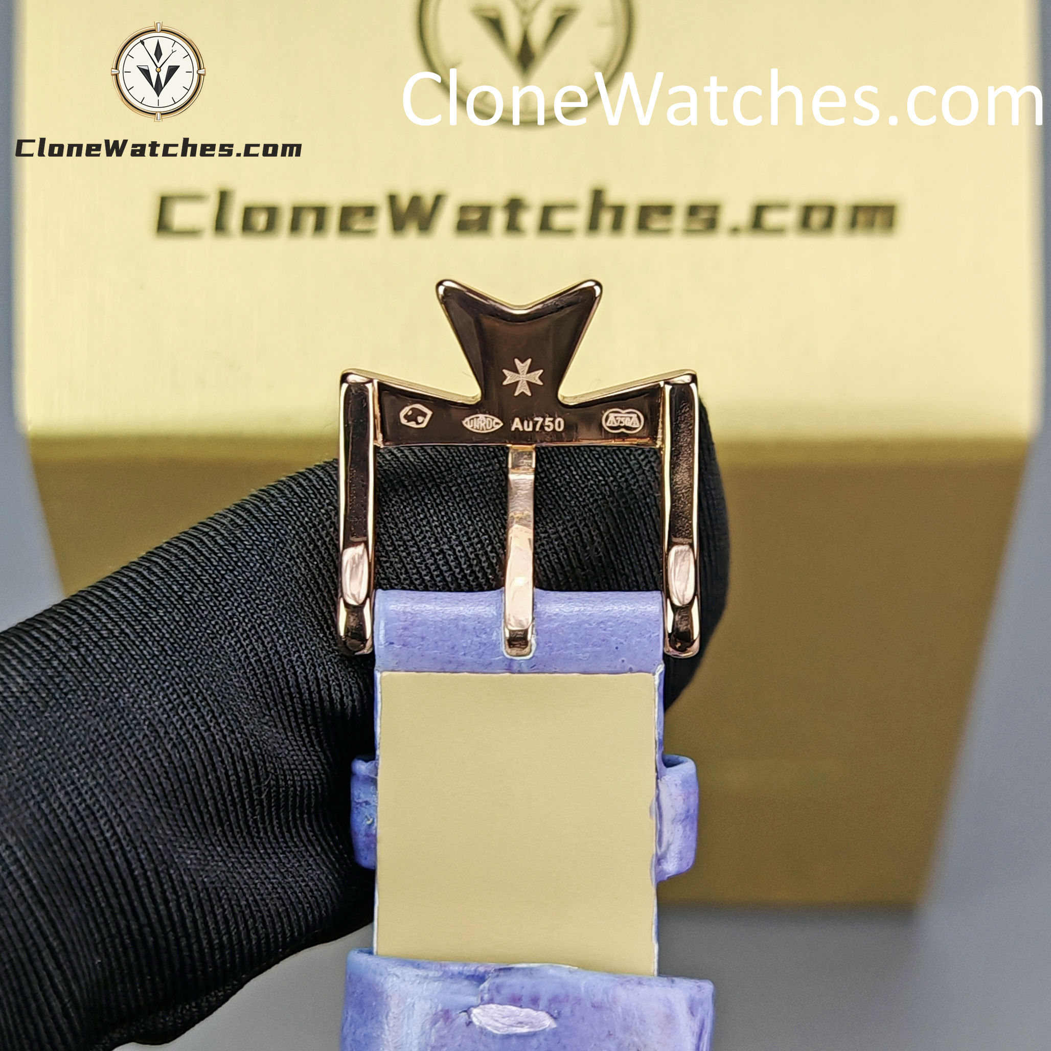 Vacheron Constantin Super Clone Watches 1:1 Égérie Moon Phase 8005F/000R-H030 Purple Dial