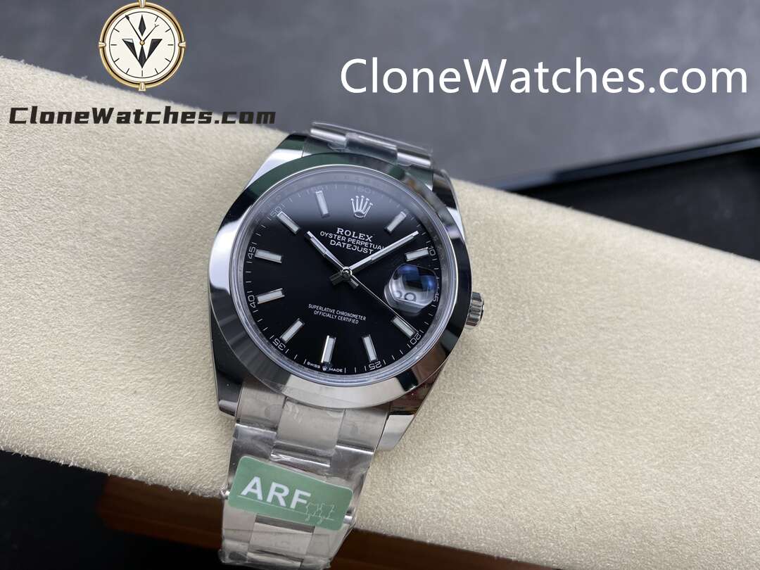 Rolex Super Clone Watches 1:1 DateJust Black Dial M126300 – 0011 Oyster 41MM 3235 Movement