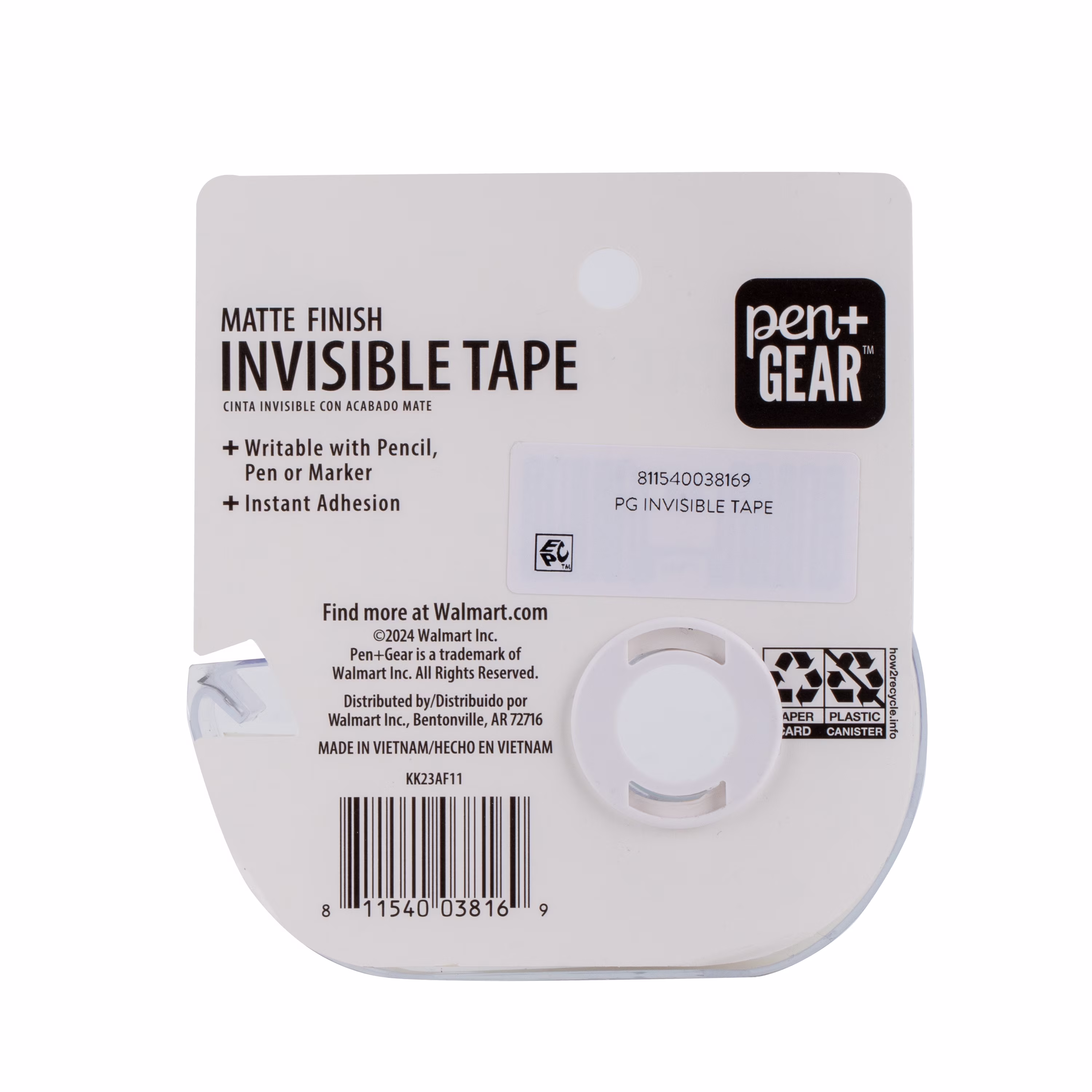 Pen+Gear Invisible Tape, 0.75 x1300 inch, Clear Color, 1 Roll