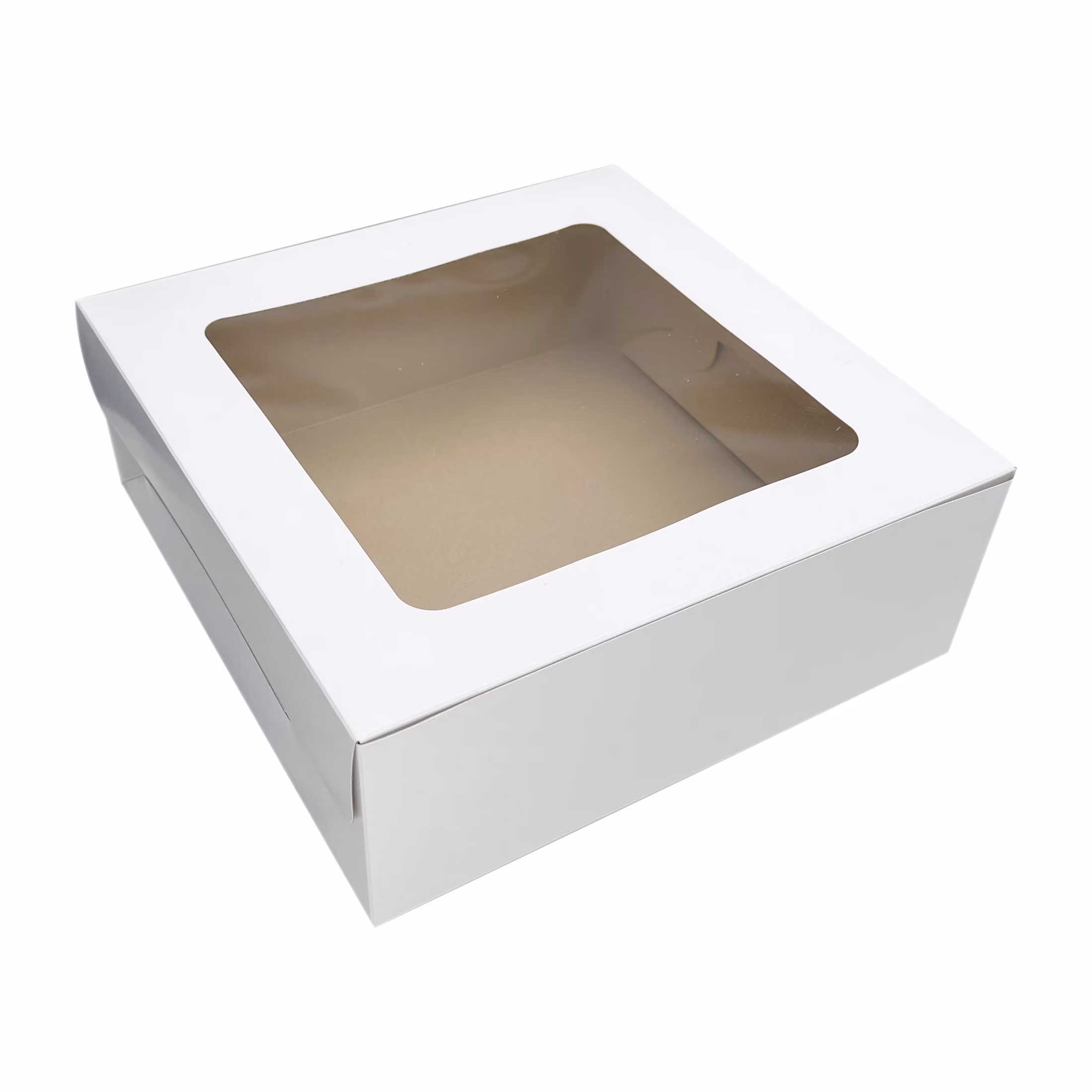 11 Inch x 11 Inch x 4 Inch White Cake Box with Window by Way To Celebrate