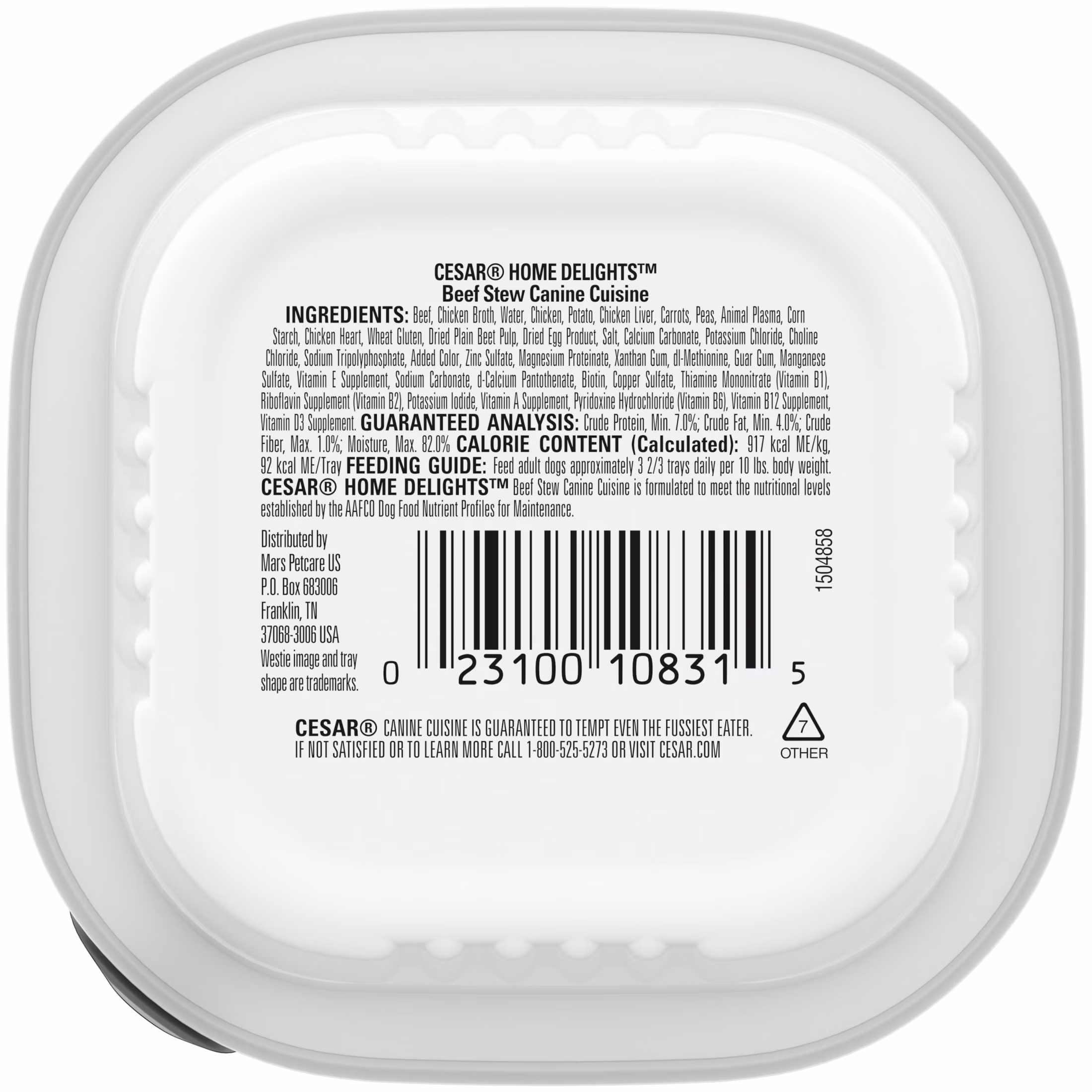 Cesar Home Delights Adult Wet Dog Food, Beef Stew Flavor