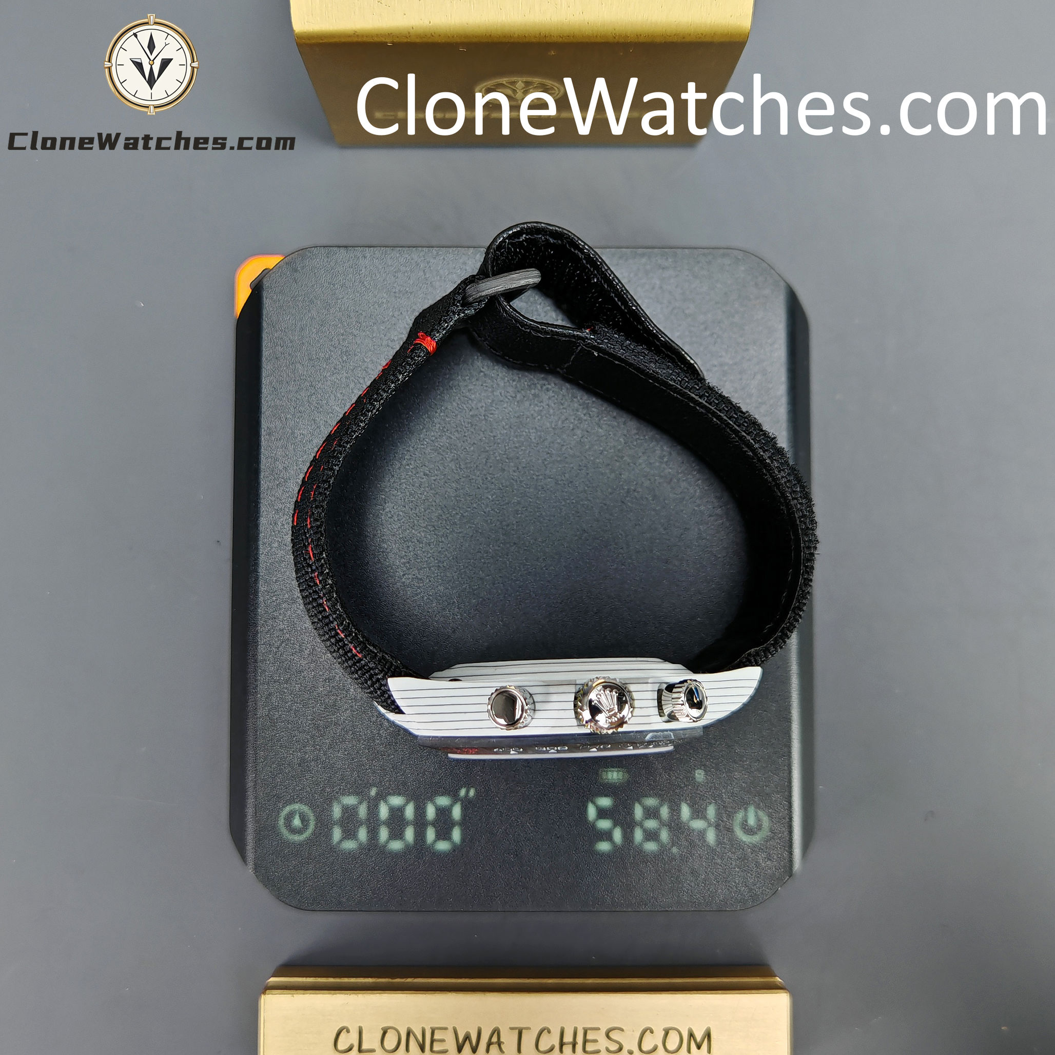 Modified Super Clone Watches 1:1 DIW Rolex Daytona 4130 Movement Black Strap