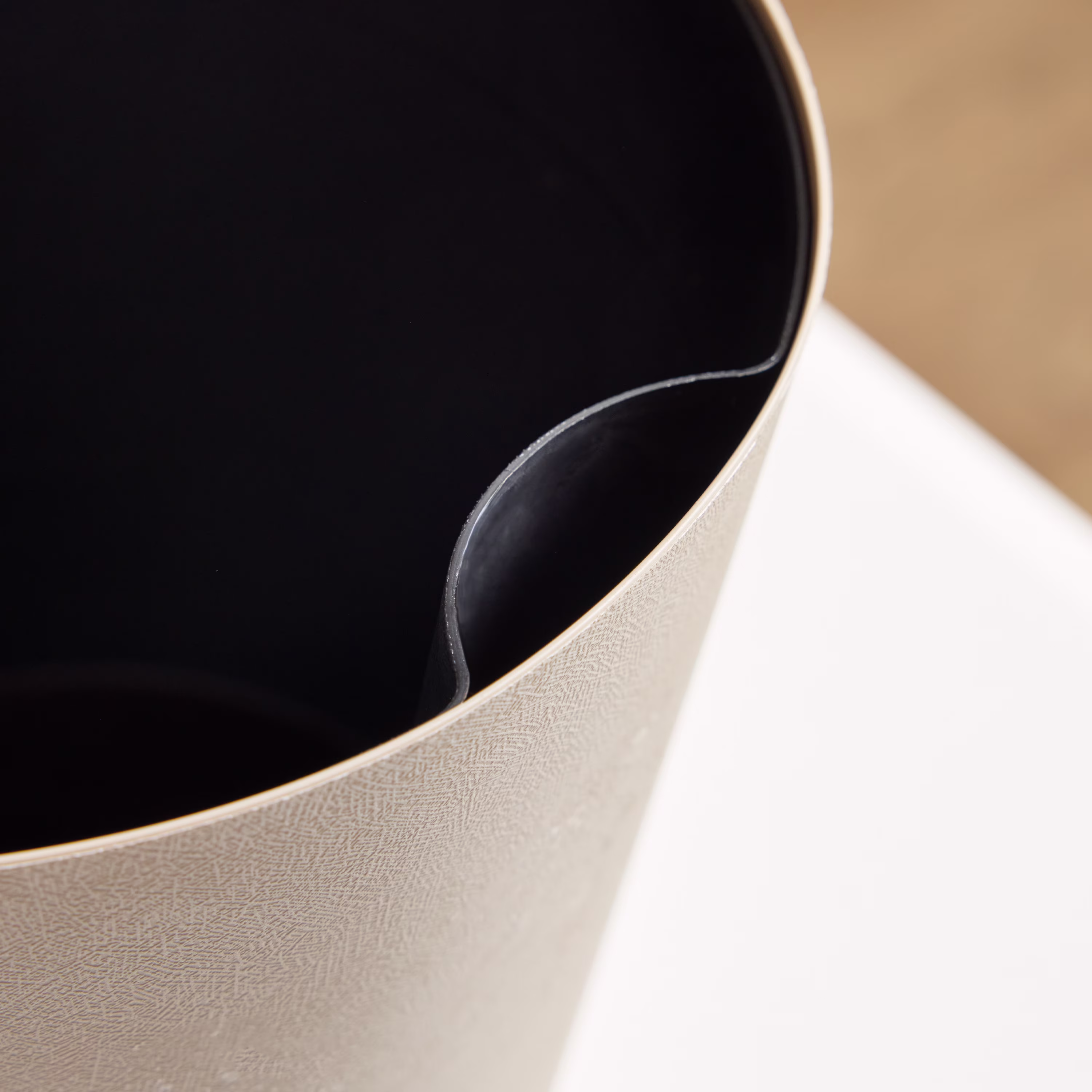 Mainstays 11 in. Beige Resin Self-Watering Planter