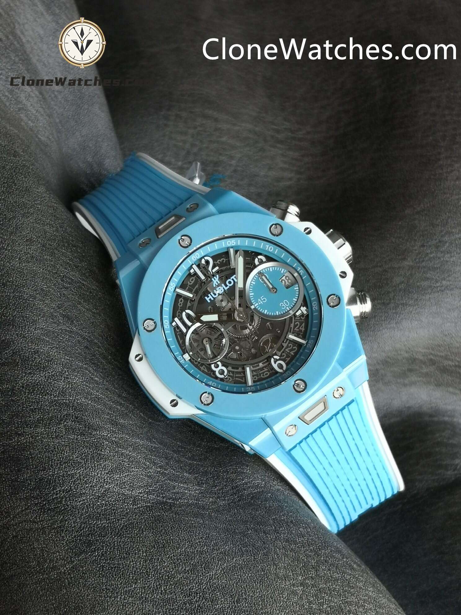 Hublot Super Clone Watches 1:1 BIG BANG UNICO SKY BLUE 42MM 441.EX.5120.RX