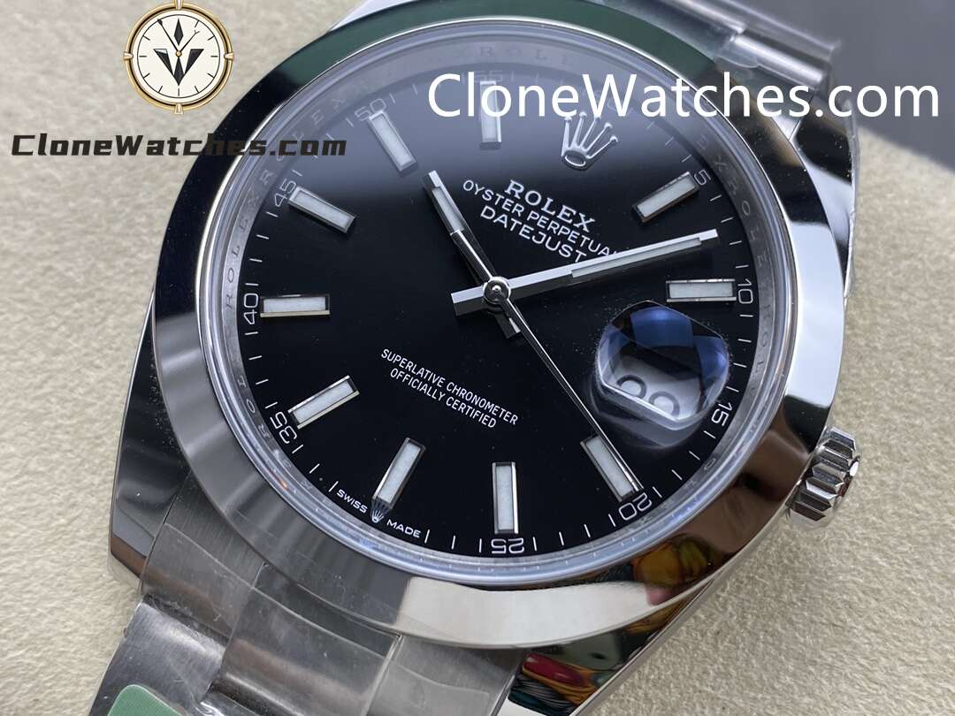 Rolex Super Clone Watches 1:1 DateJust Black Dial M126300 – 0011 Oyster 41MM 3235 Movement