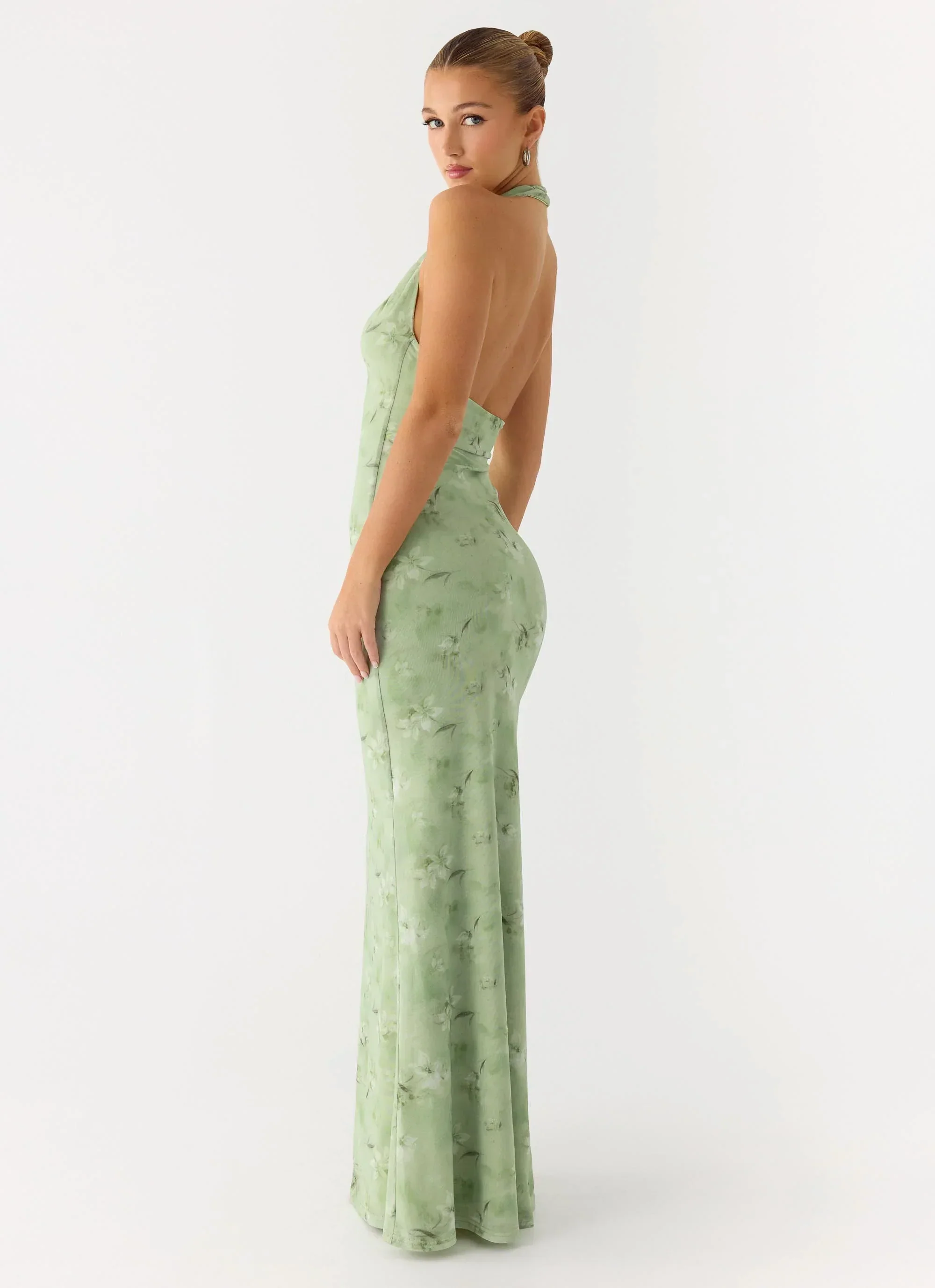 Ask You Twice Maxi Dress - Blurred Lime